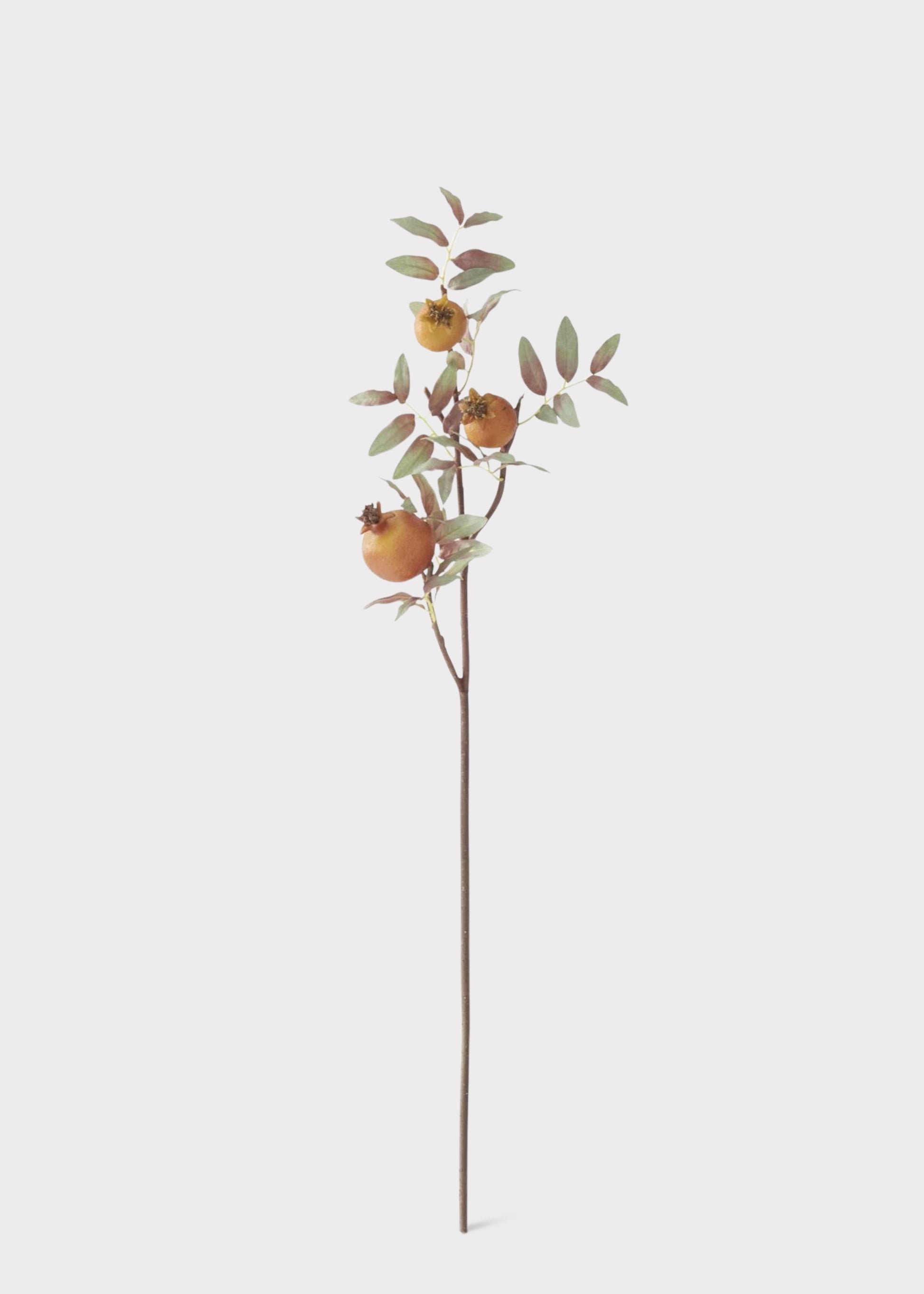 Orange Artificial Pomegranate Fruit Branch 