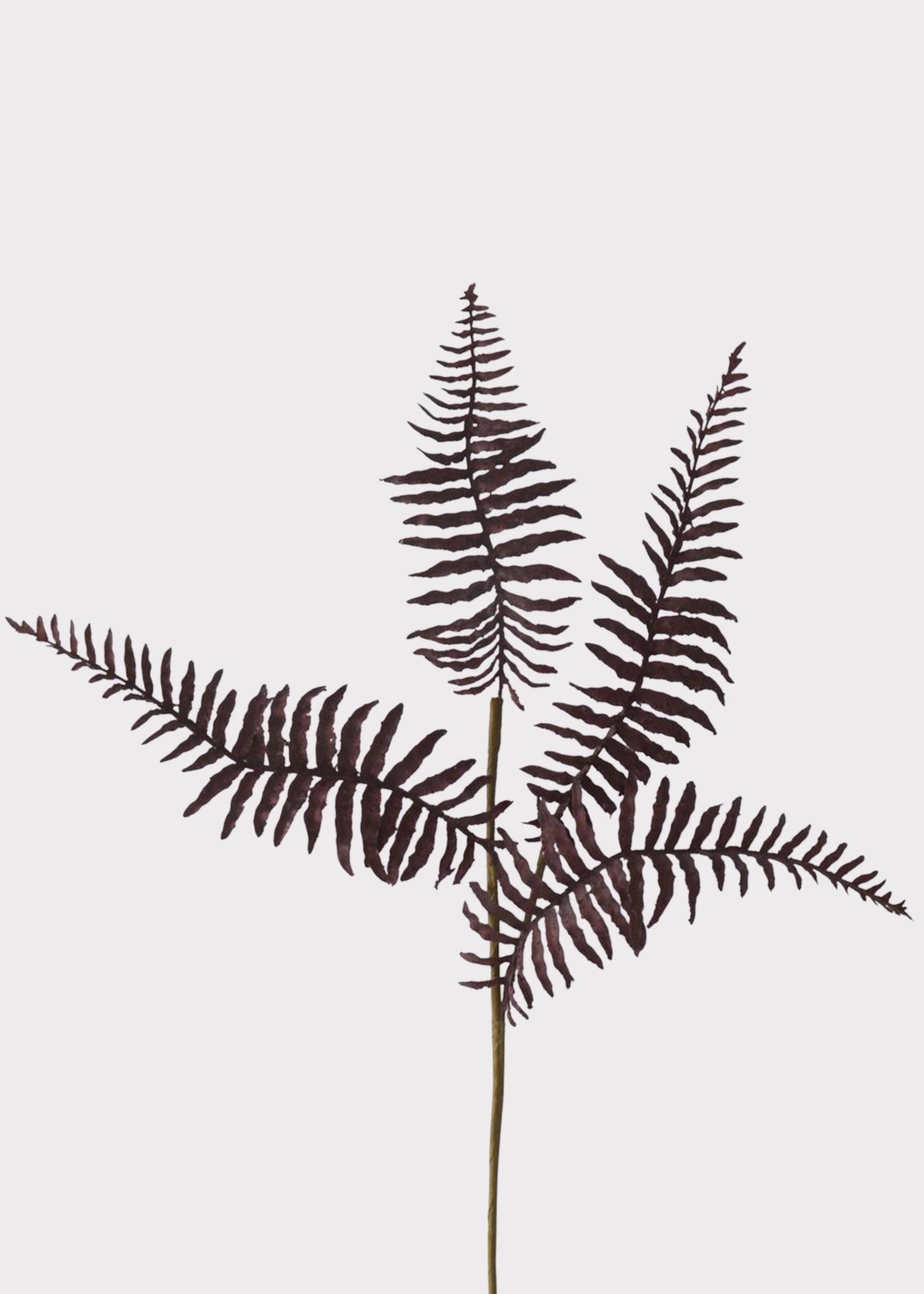 burgandy faux fern stem