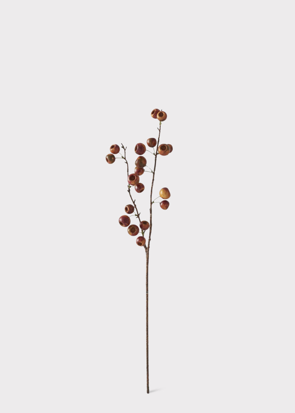 Artificial Rust Orange Berry Pod Branch