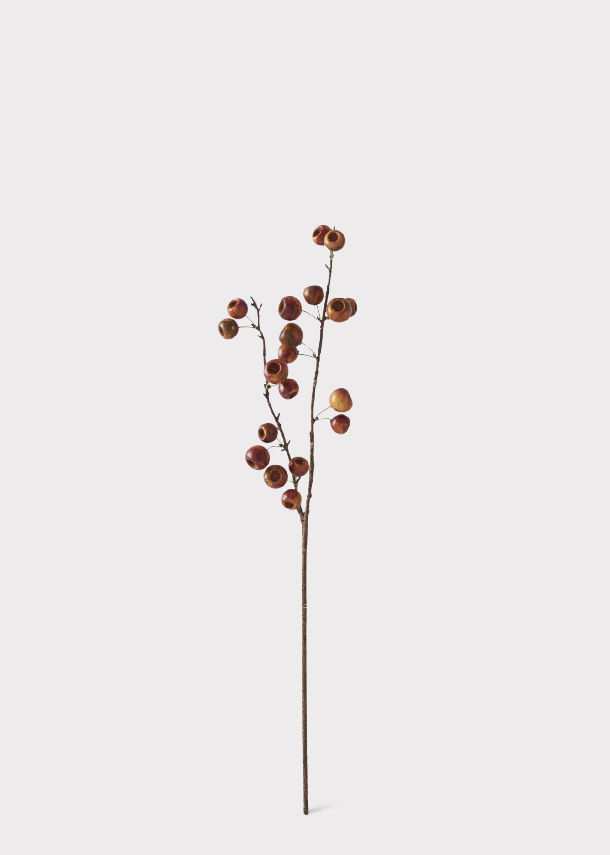 Artificial Rust Orange Berry Pod Branch