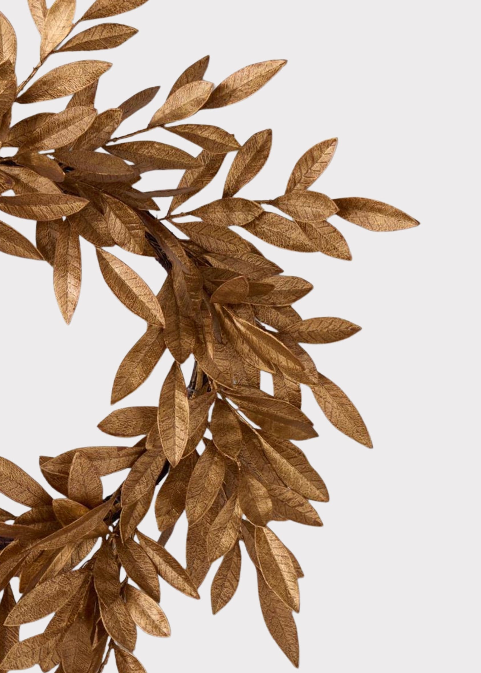 Gold Artificial Magnolia Wreath 