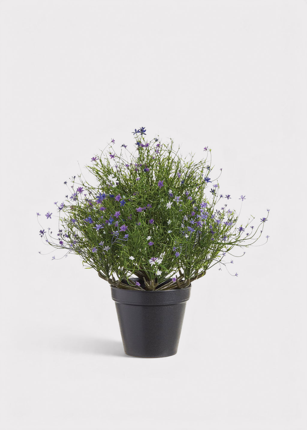 Fake Fern and Purple Mini Flower Potted Plant