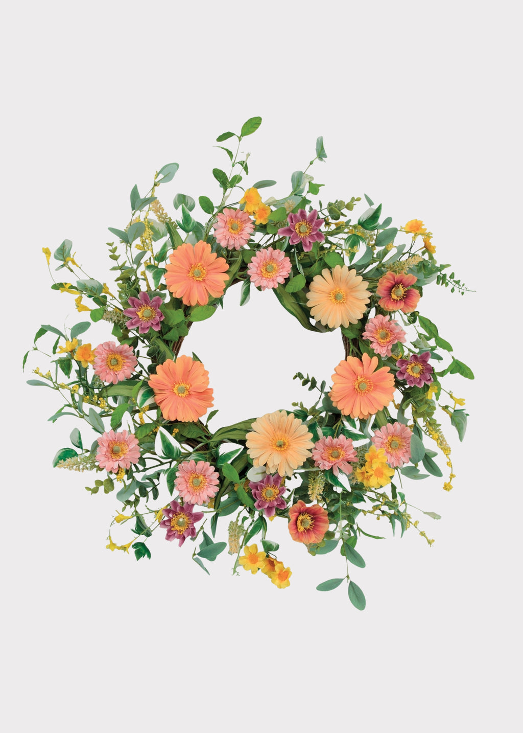 Colorful Artificial Gerbera Daisy Flower Wreath