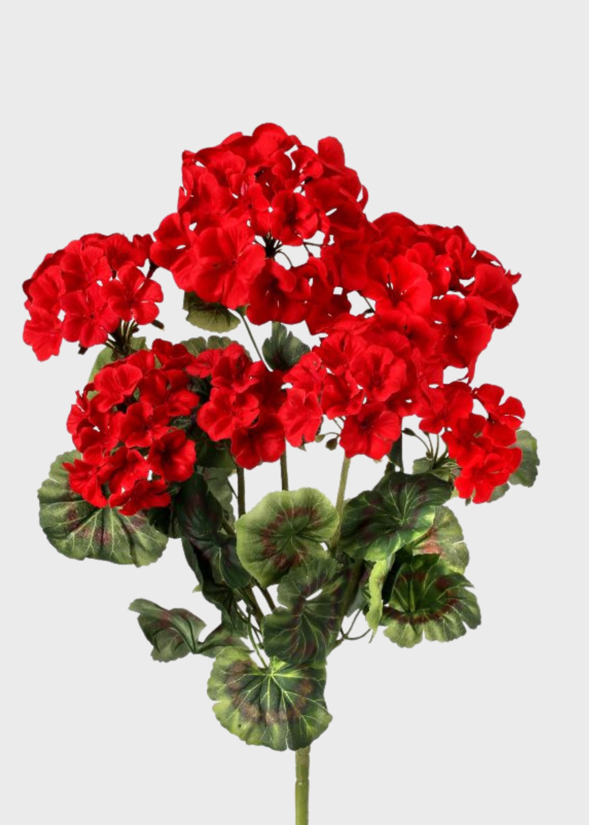 Artificial Blooming Geranium Flower Bush in Red 