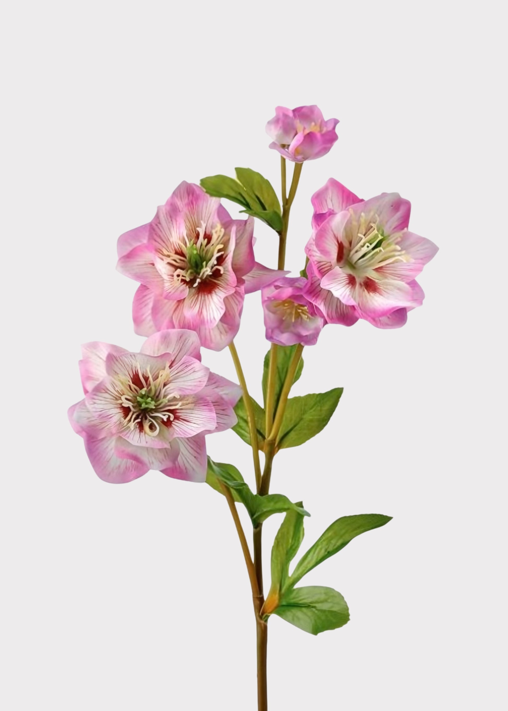  Real Touch Helleborus Spray in Purple Cream