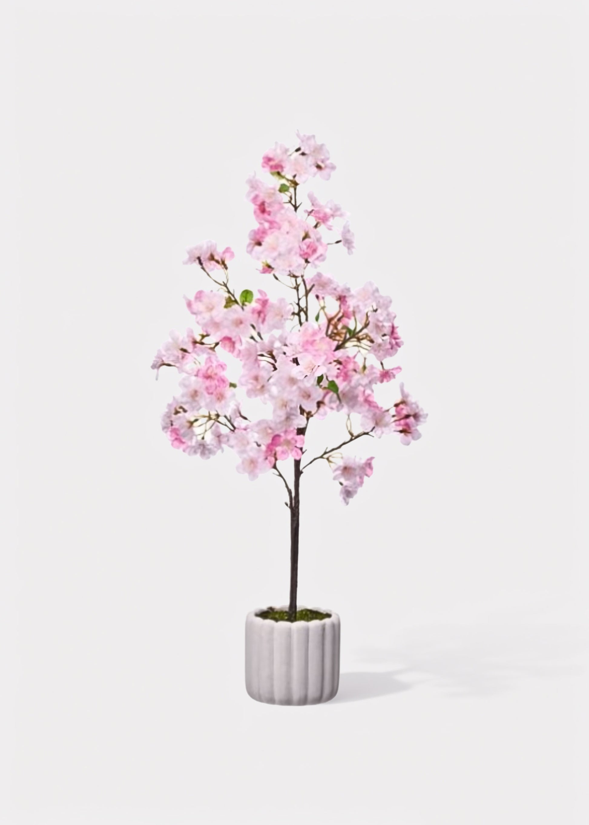 pink artificial plant in pot Pink Artificial Cherry Blossom Tree Potted Arrangement