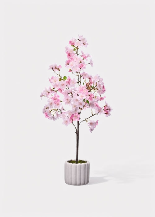 can you plant a cherry blossom tree in a pot Pink Artificial Cherry Blossom Tree Potted Arrangement
