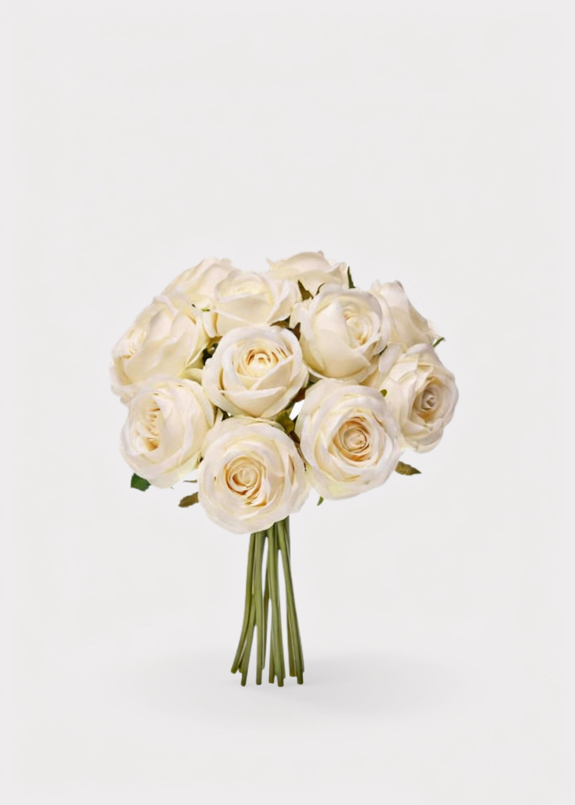 Silk Ivory Rose Bouquet