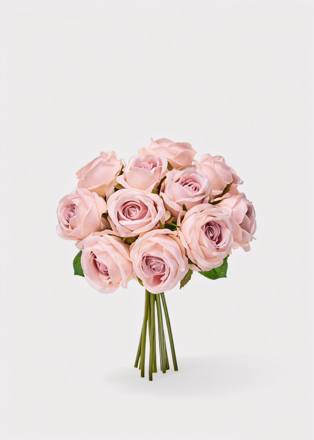 Blush Pink Fake Rose Flower Bundle