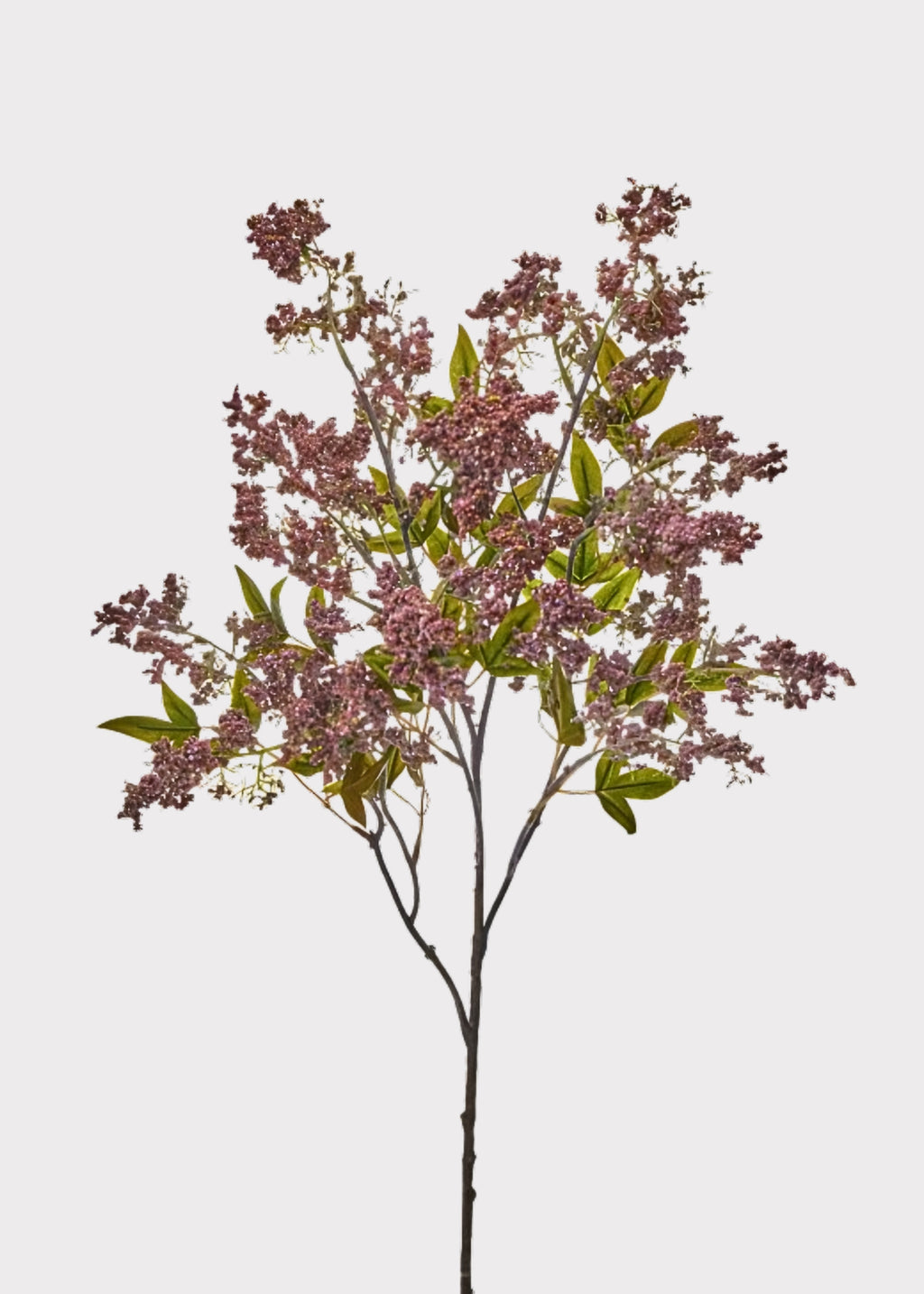 Dusty Mauve Fake Wild Plum Berry Branch