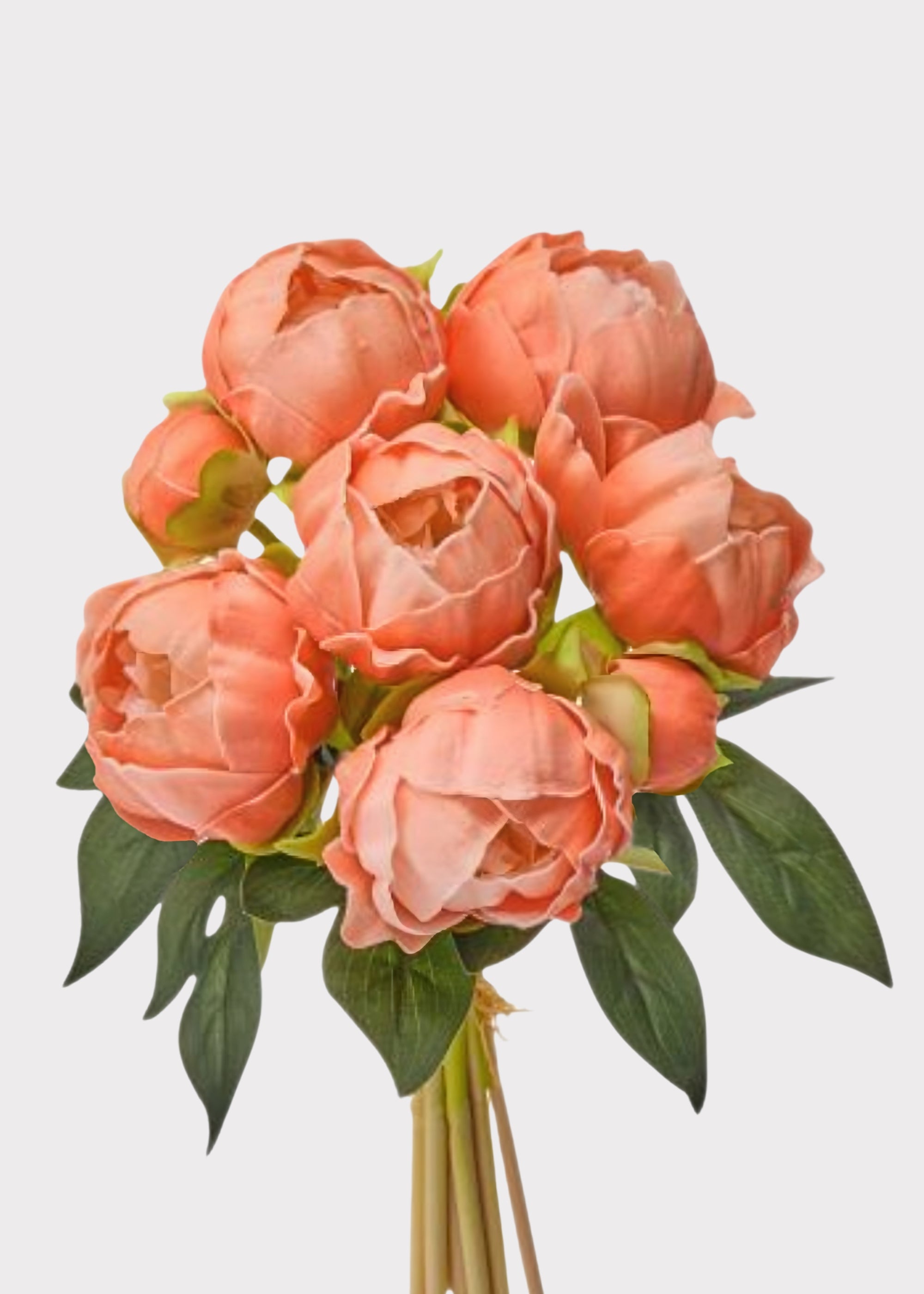果物 Peony Peach Peony Real Touch Flower Bundle | Artificial Botanicals | Afloral