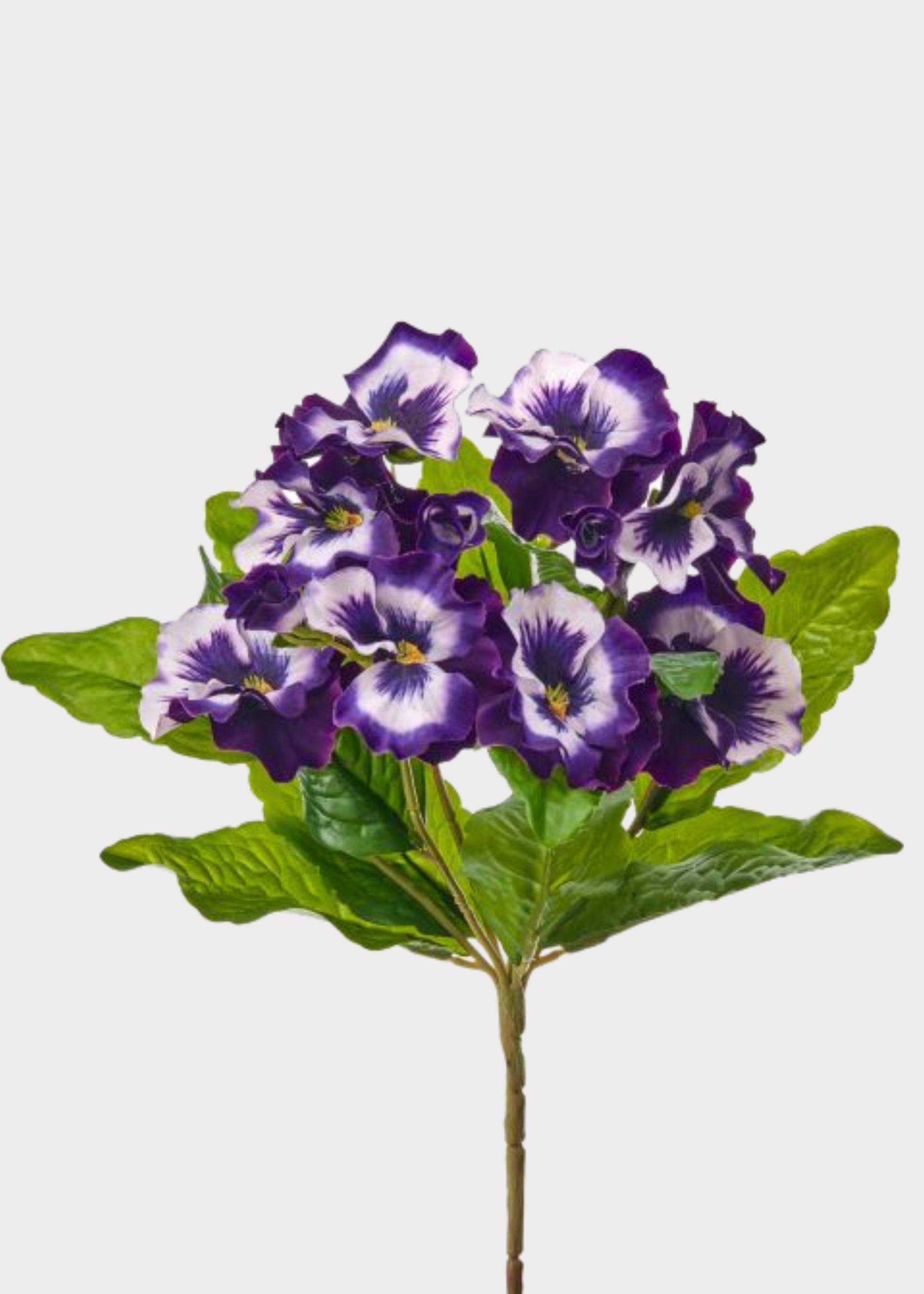 pansy indoor or outdoor plant UV Treated Fake Indoor/Outdoor Flowers Purple Pansy Bush