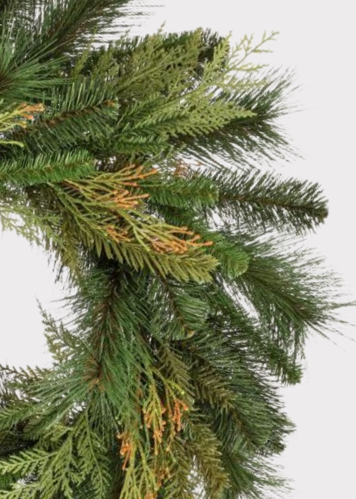 Close-up of a Pine and Cedar Wreath