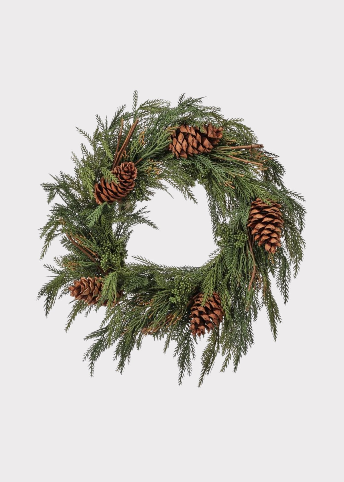 Fake Winter Evergreen Wreath