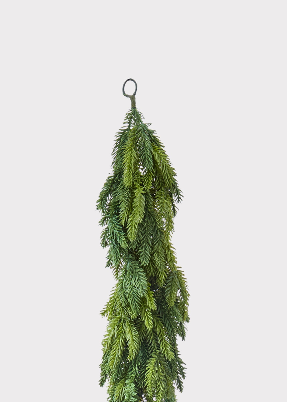Hoop to hang the faux Winter Fir garland
