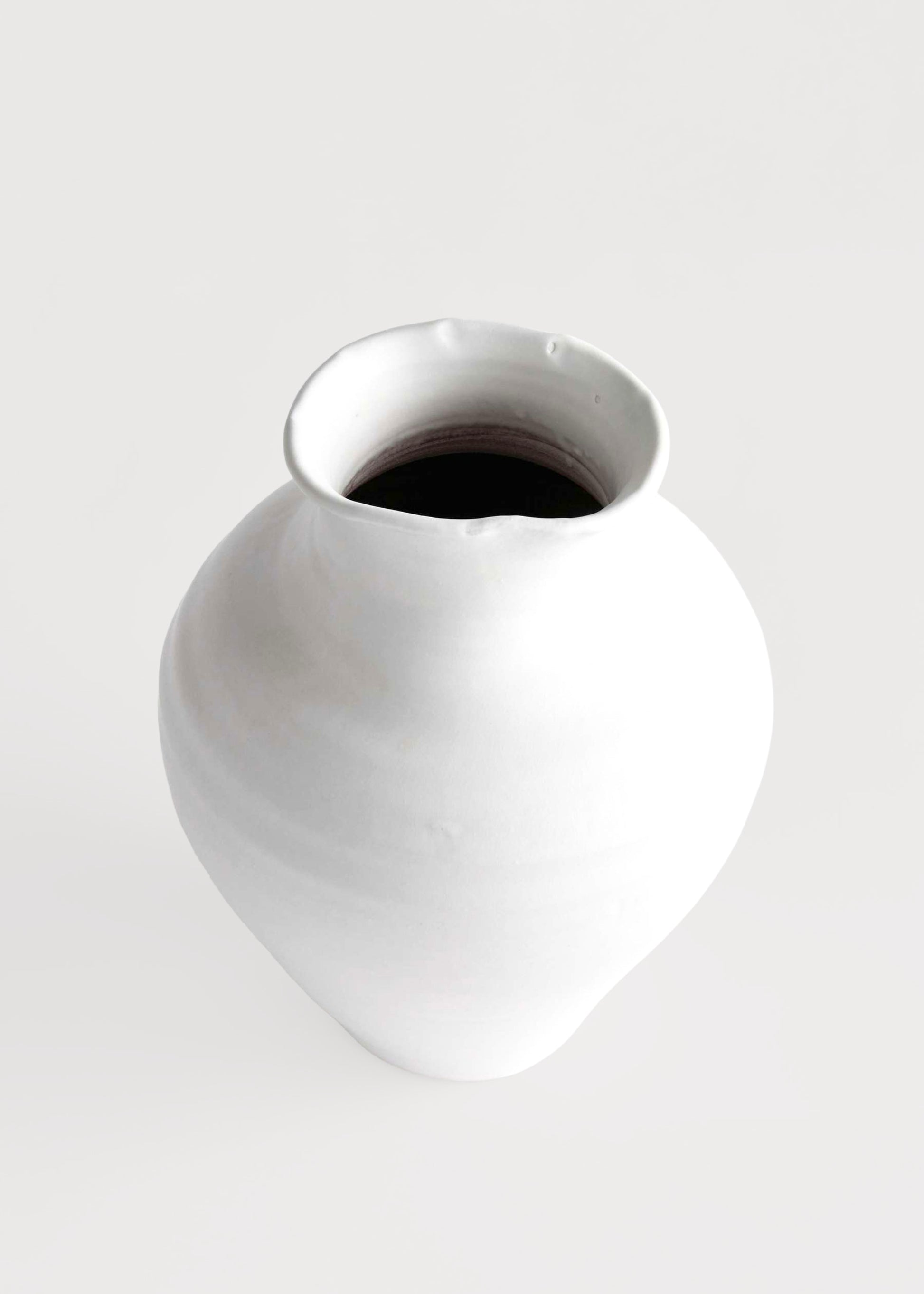 Matte White Handmade Terra Cotta Vase