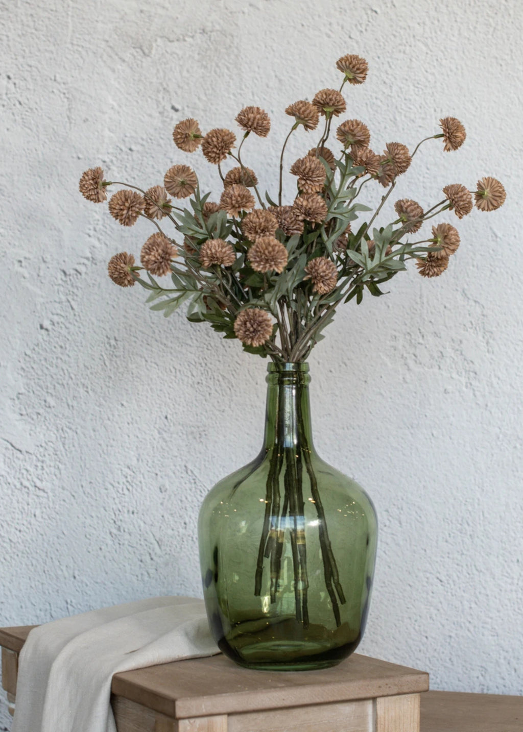 Vase of Artificial Allium Onion Flowers 
