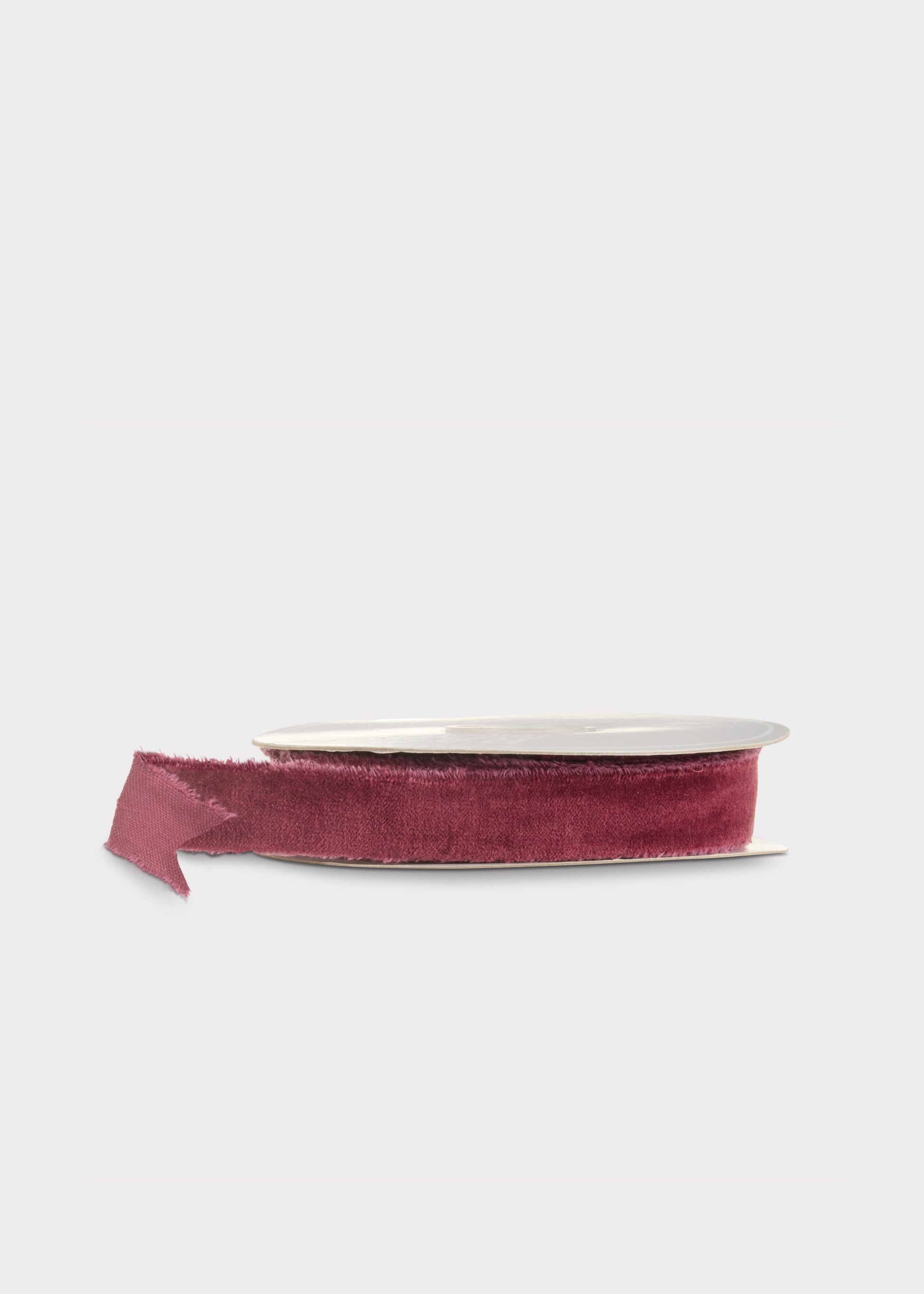 Frayed Edge Holiday Ribbon in Plum Purple