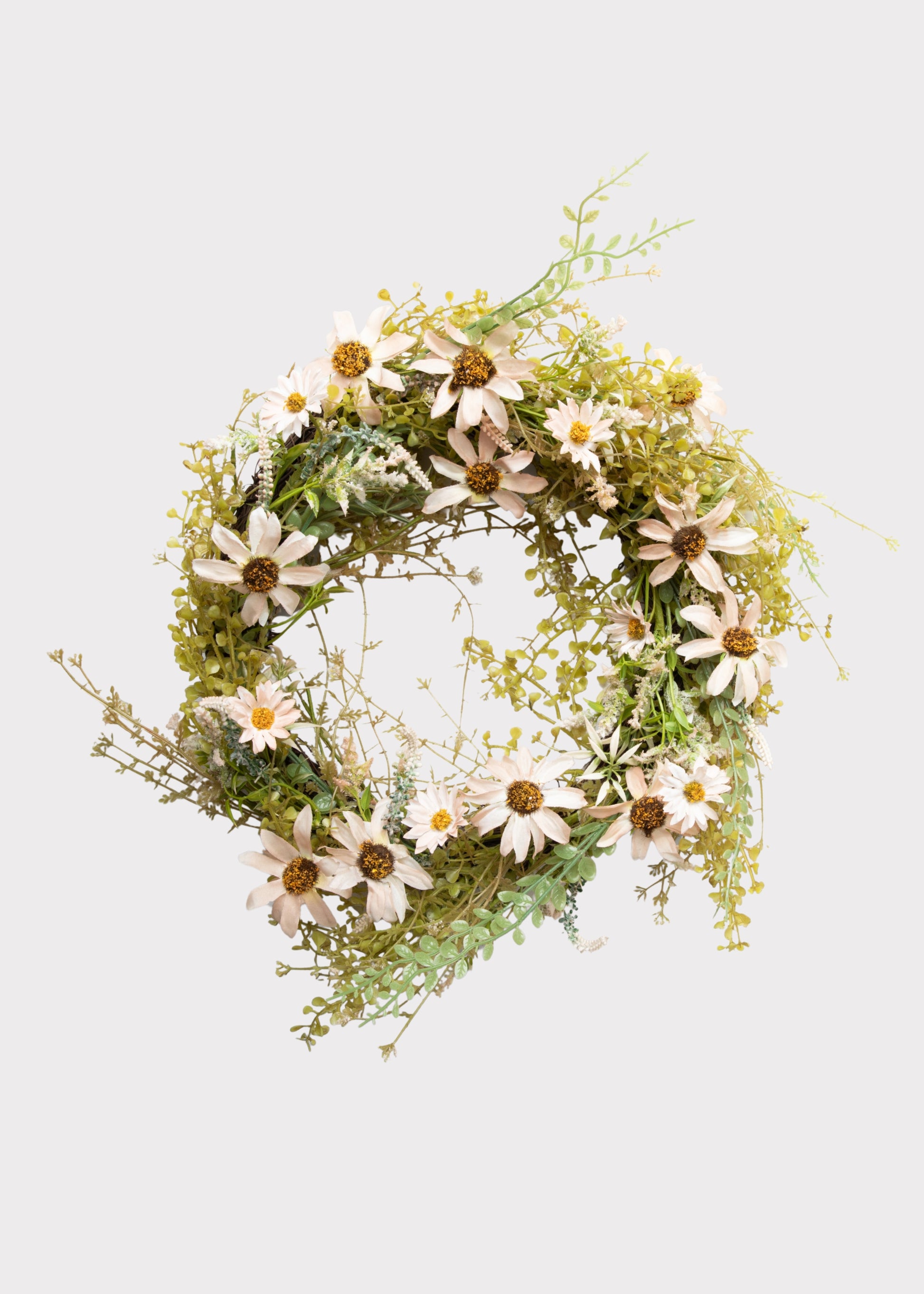 Pink Artificial Wildflower Wreath