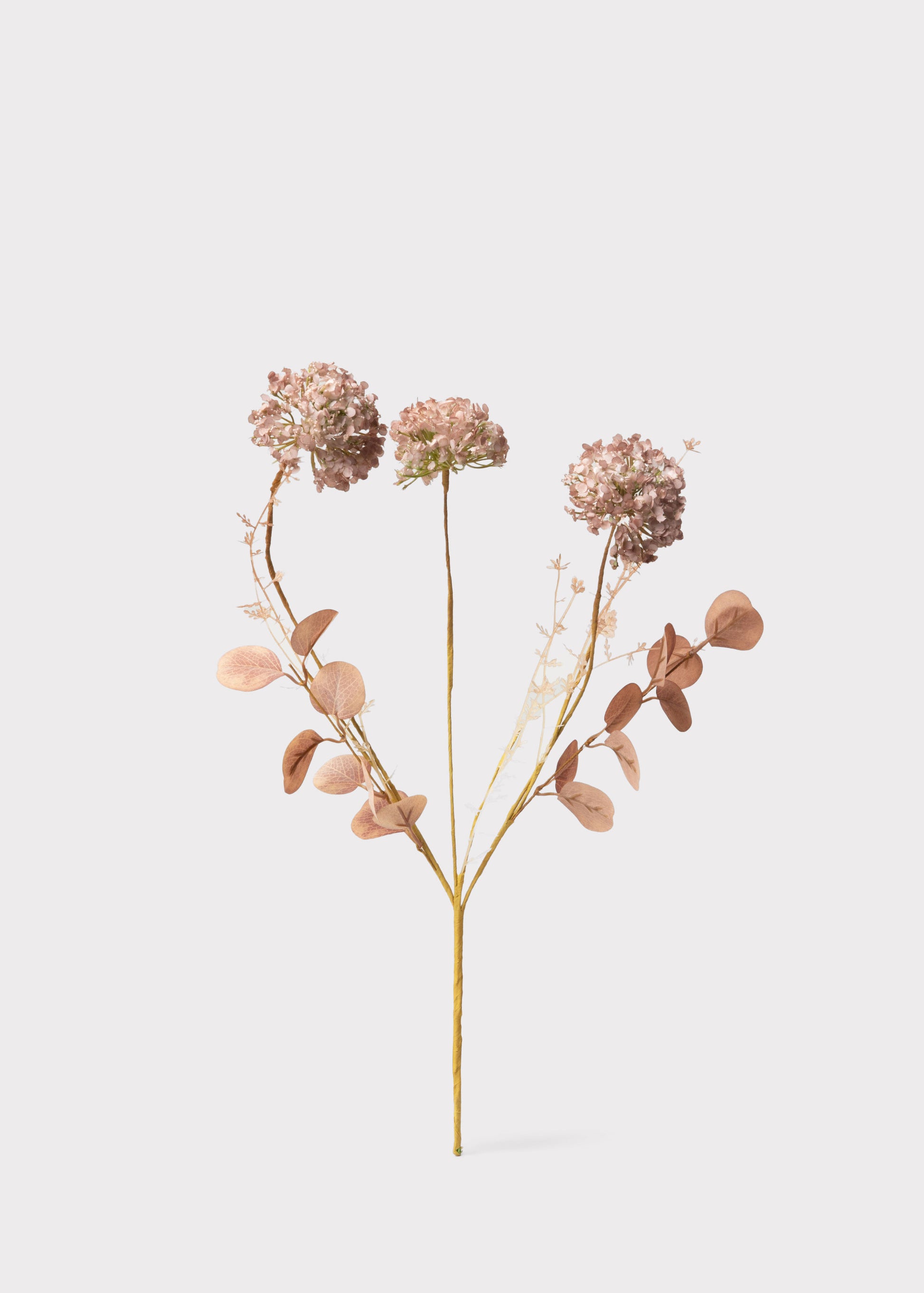  Artificial Snowball Flower Spray in Dusty Purple