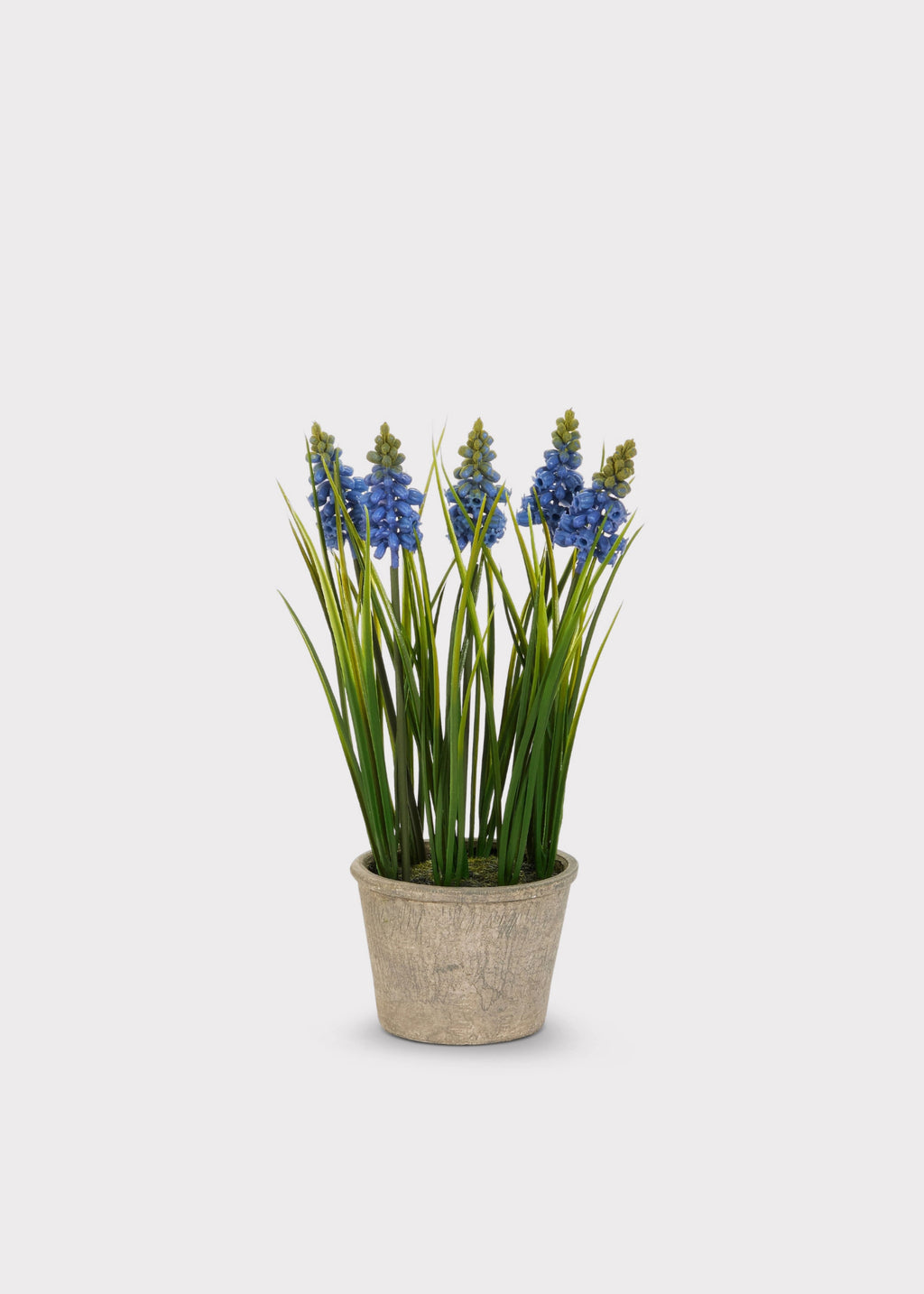 Blue Blooming Grape Hyacinth Fake Flower Potted Plant 