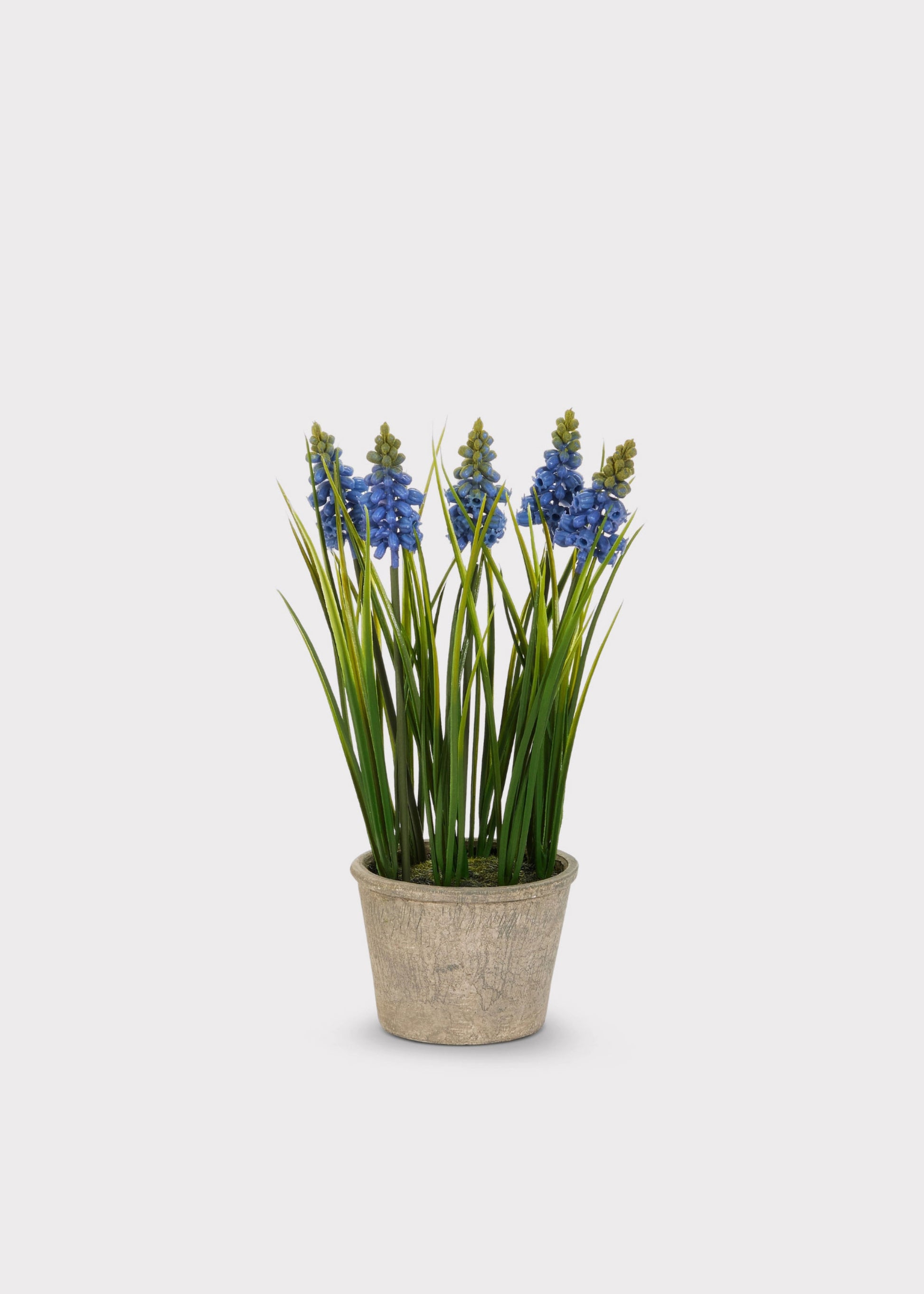 Blue Blooming Grape Hyacinth Fake Flower Potted Plant 
