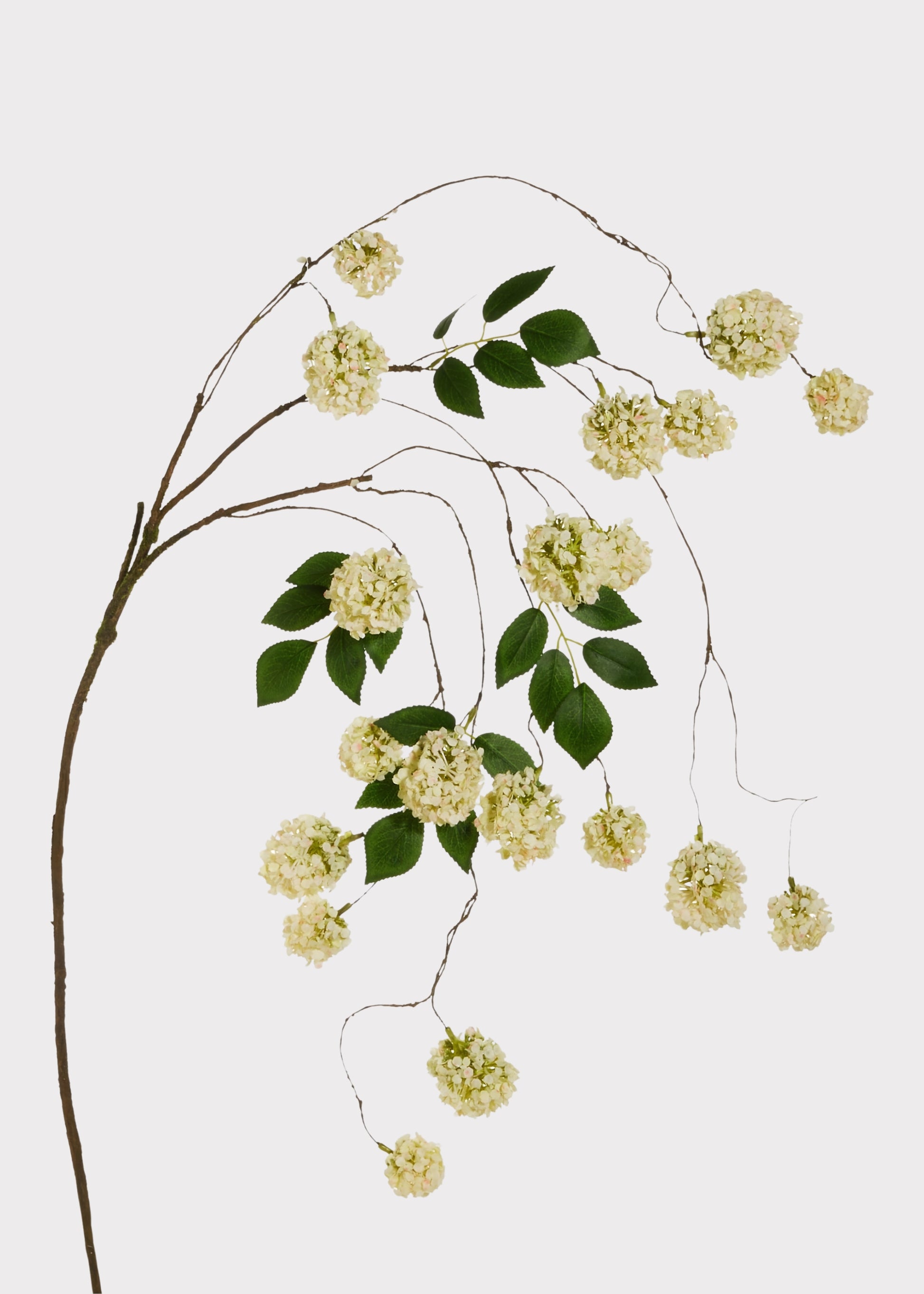 Green Mini Hydrangea Artificial Hanging Flower Branch