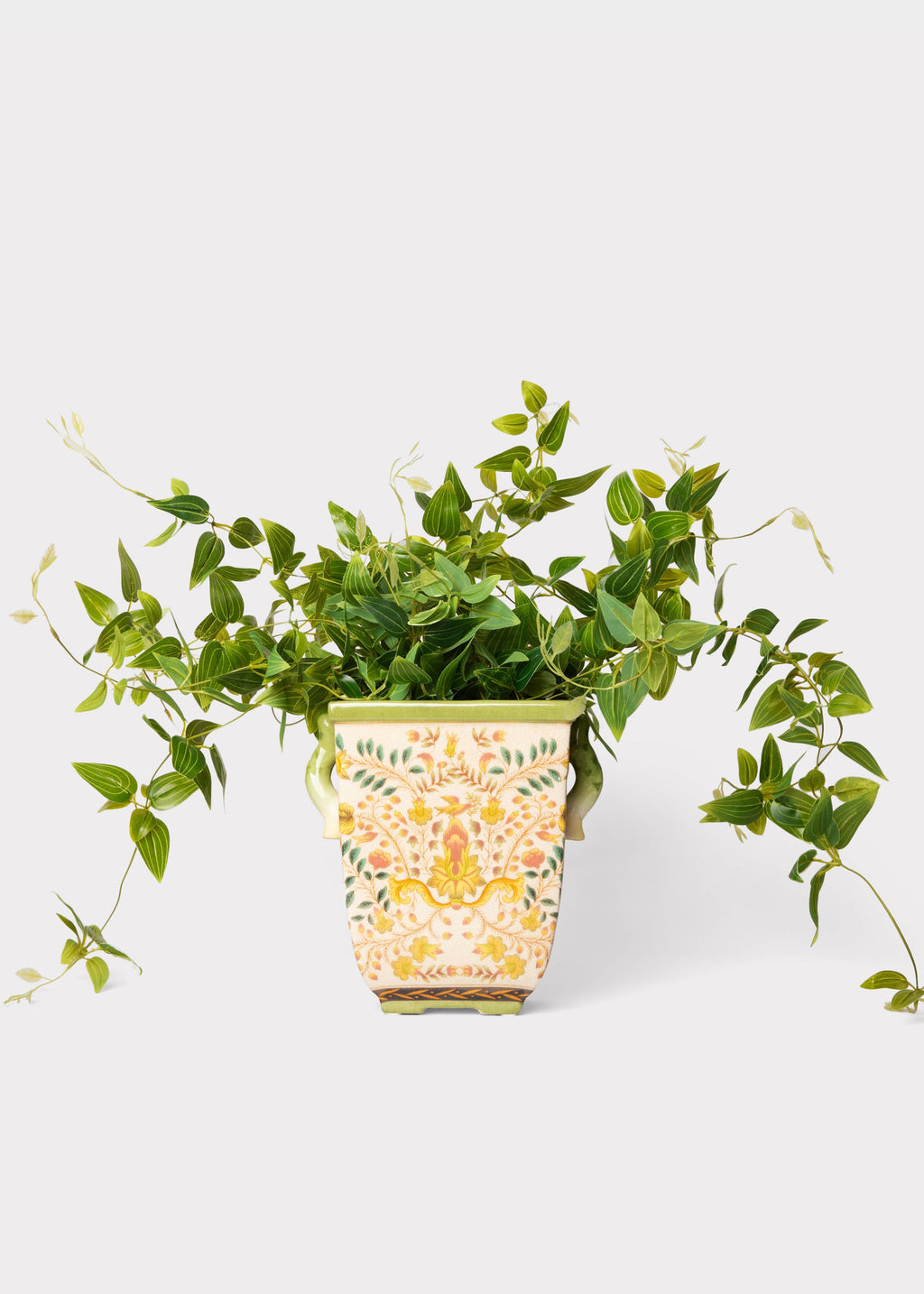 Faux Tradescantia in Mosaic Ceramic Pot