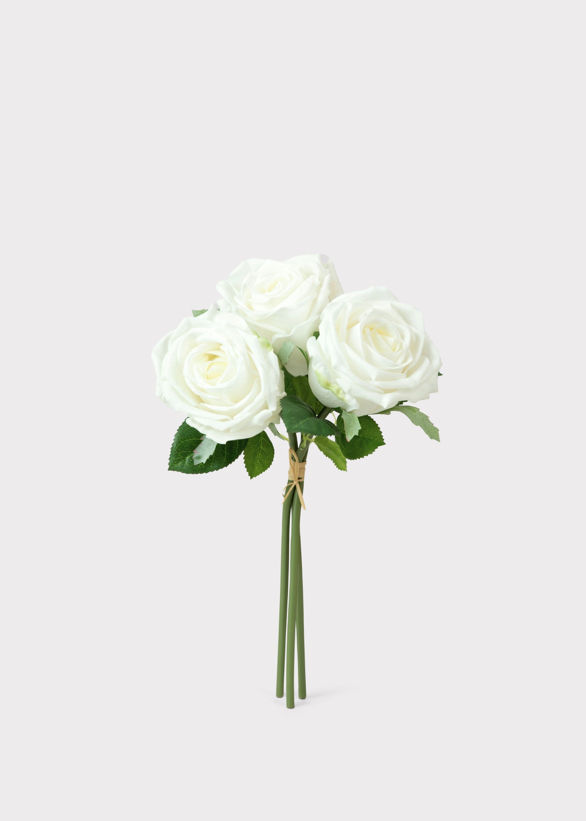 White Natural Touch Roses 