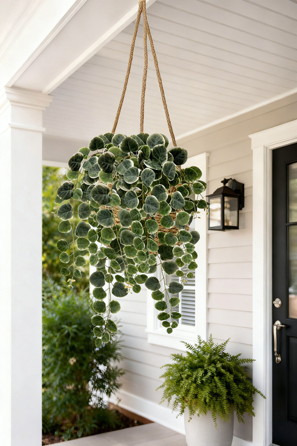 Fake Ivy Hanging from Porch