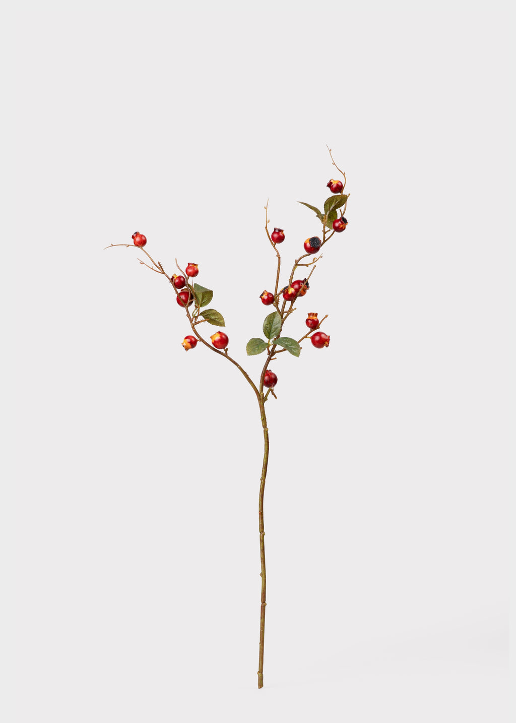 Fall Burgundy Artificial Crabapple Berry Branch