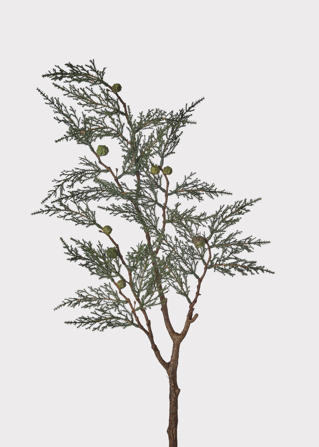 Artificial Holiday Cedar Branch with Green Berry Pods