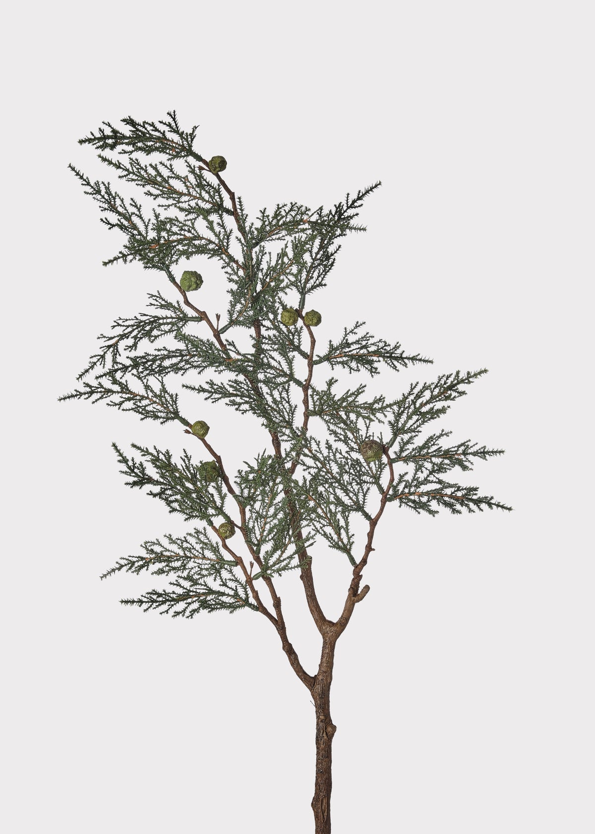 Artificial Holiday Cedar Branch with Green Berry Pods