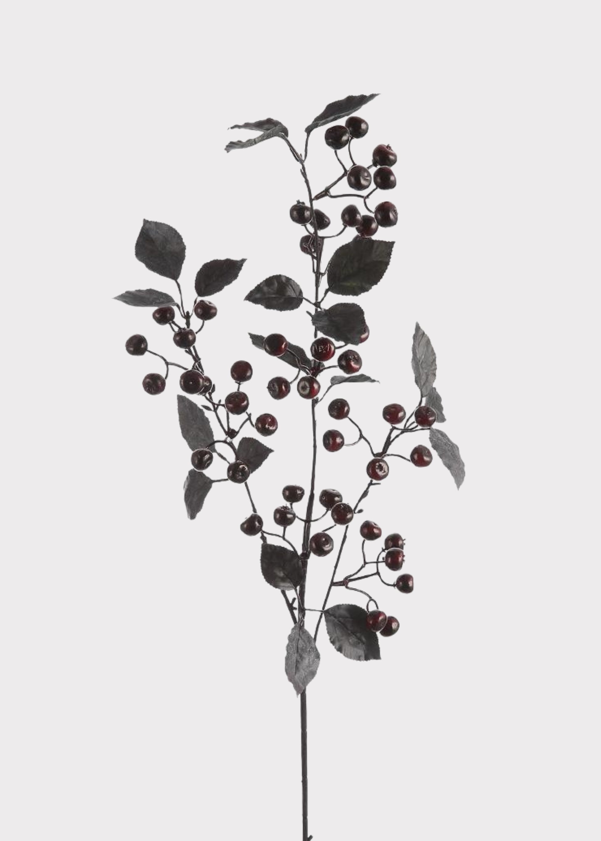 Dark Plum and Black Artificial Berry Branch