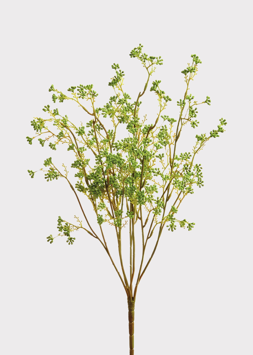 Green artificial berry cluster bush with lifelike foliage