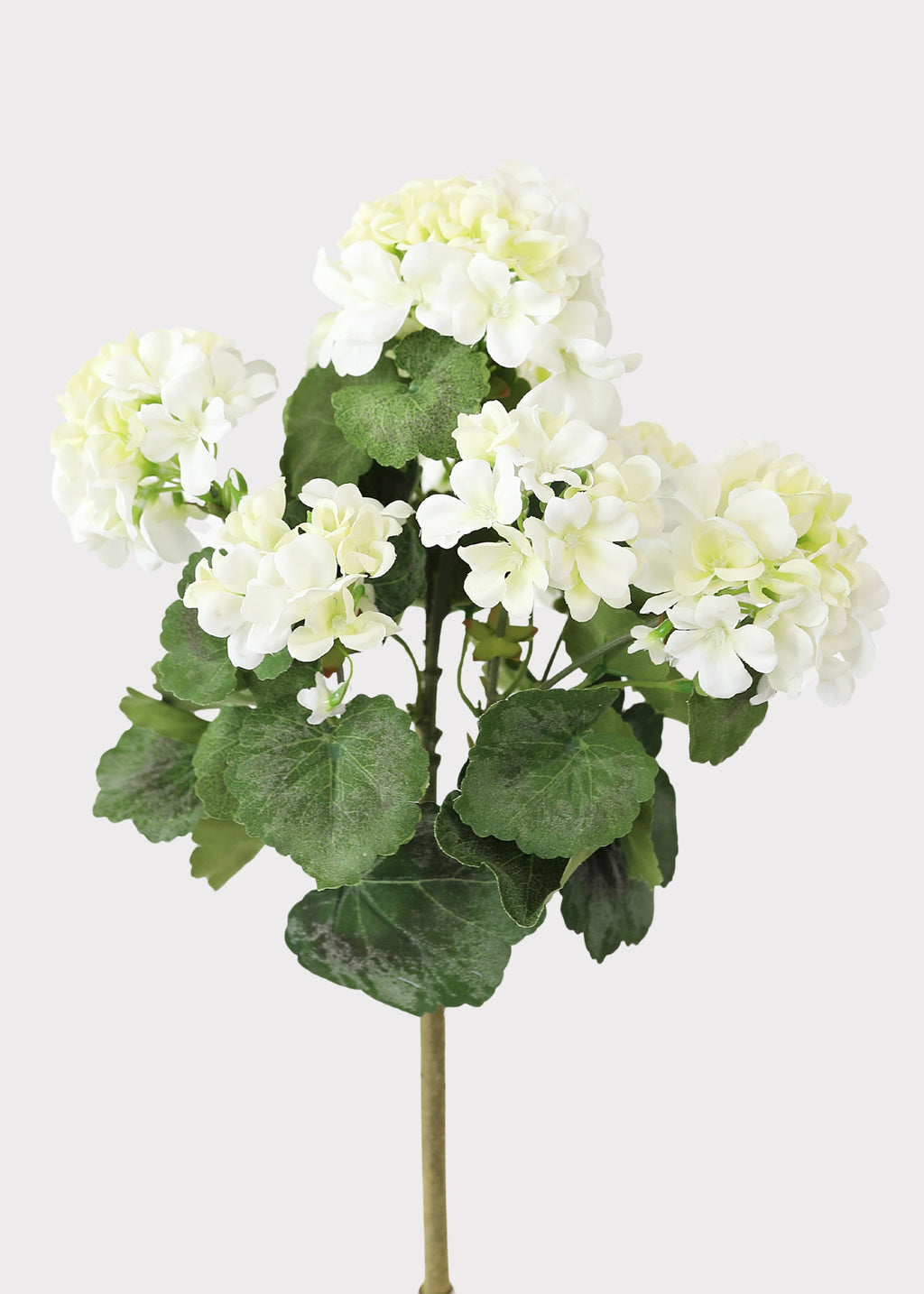Faux White Geranium Bush Outdoor
