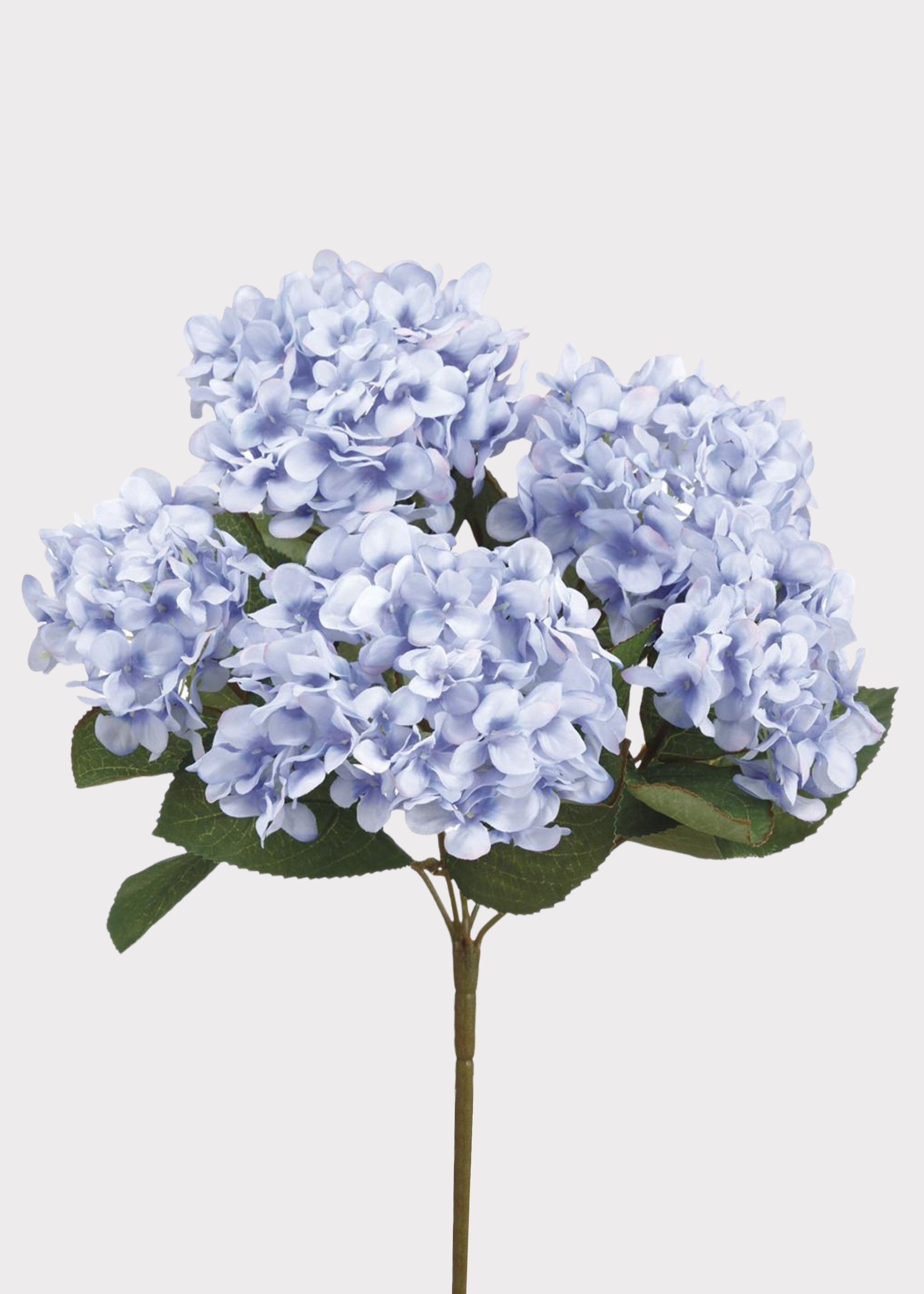 Artificial Hydrangea Flower Bush in Light Blue