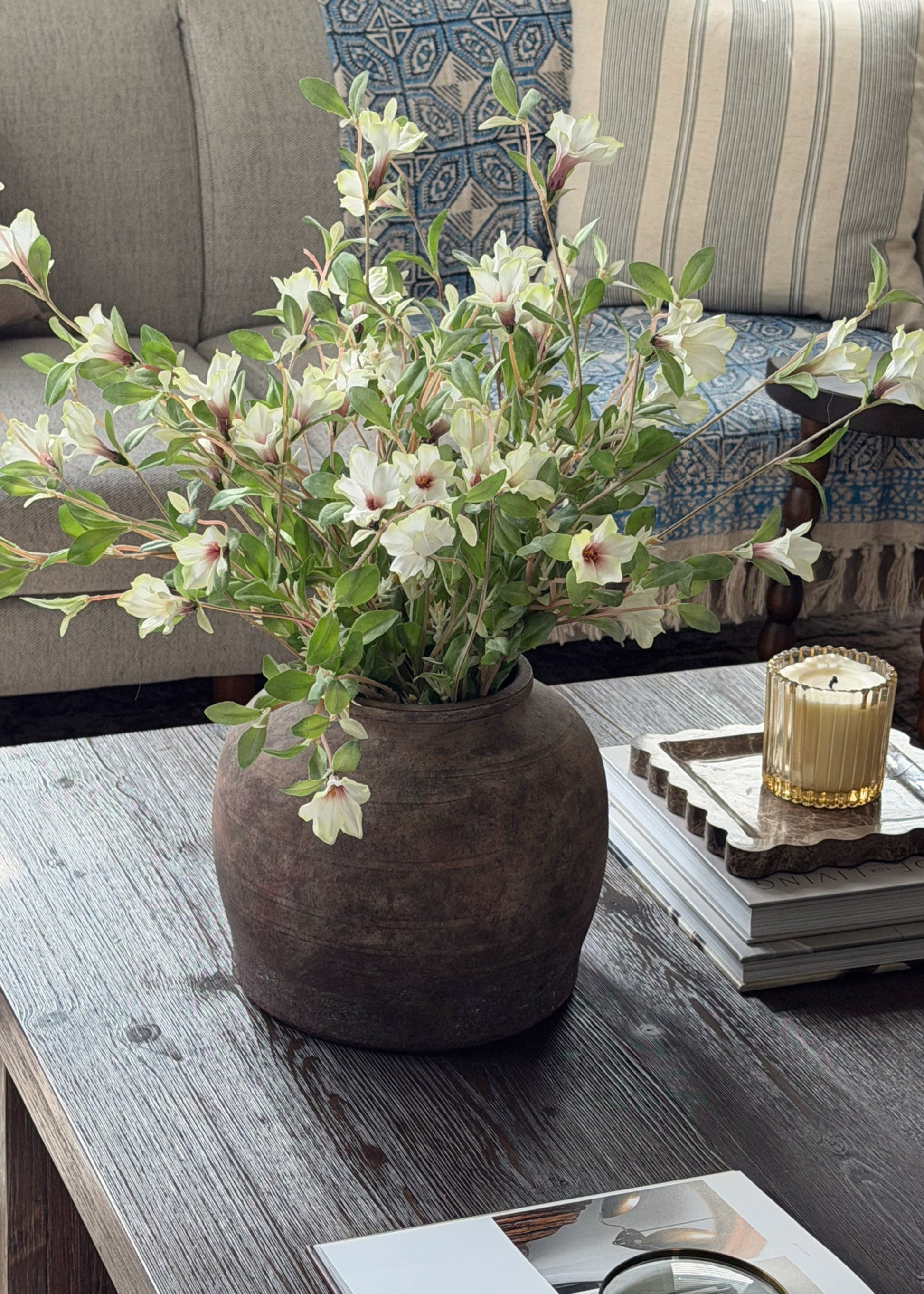 Petunia Flower Bush in Cream Arrangement 