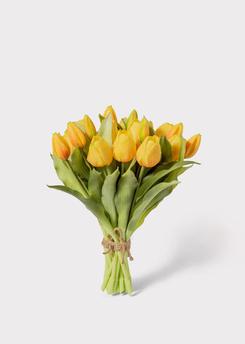 Faux Yellow Tulip Bouquet