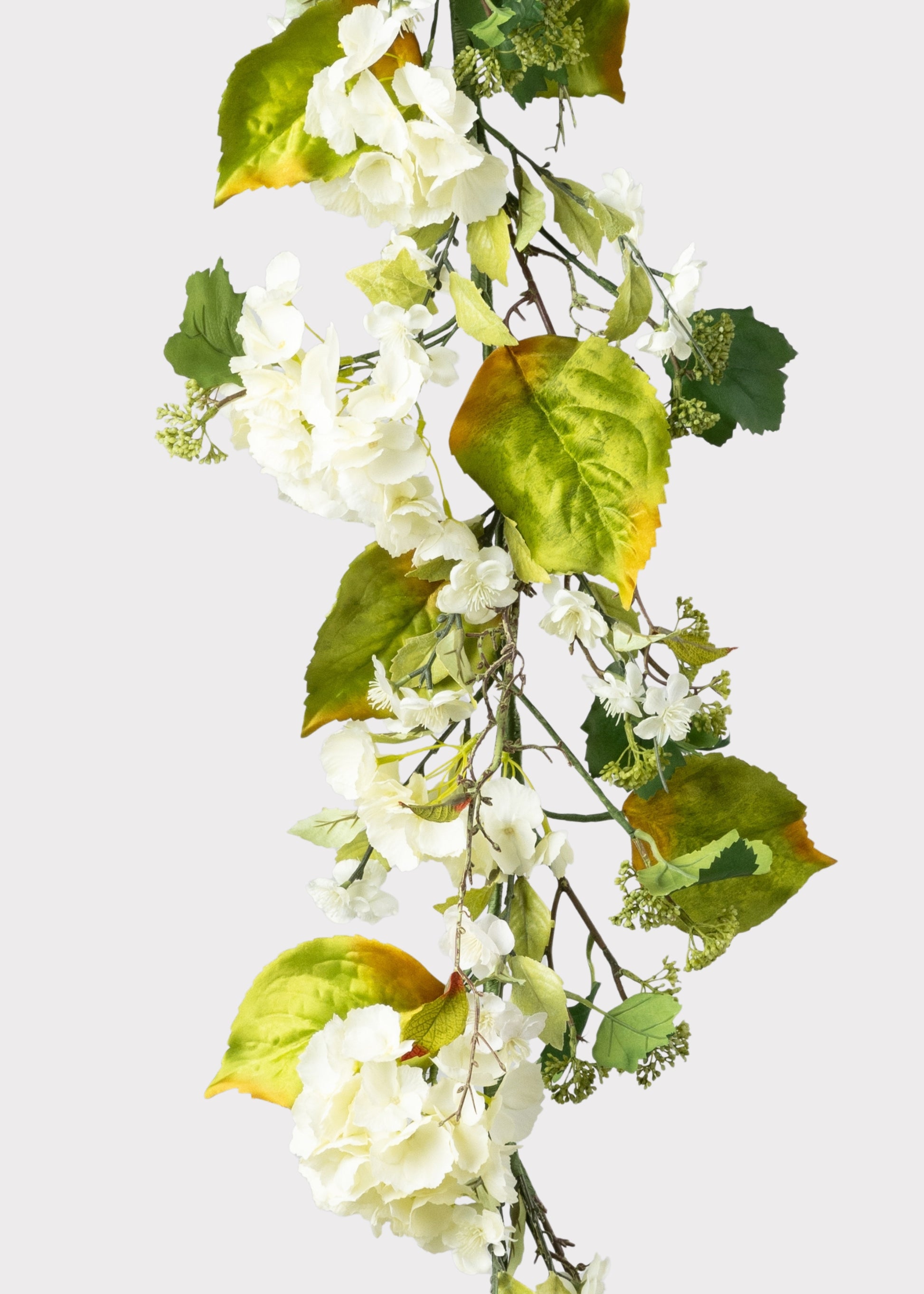 Close up of Artificial Hydrangea Garland 