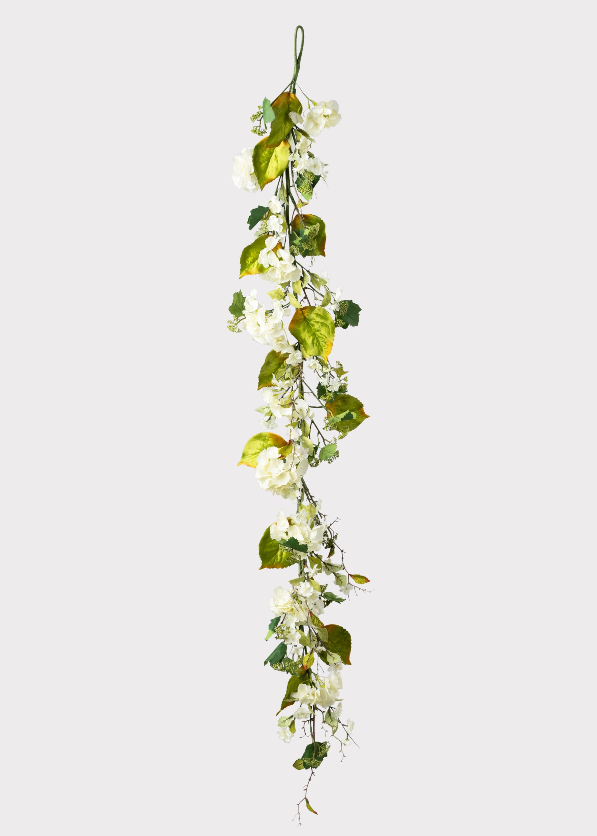Artificial Blooming Hydrangea Flower Garland in Cream