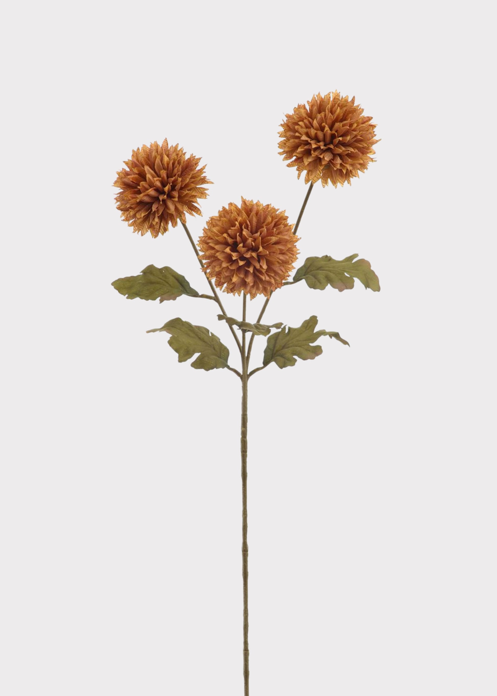 Autumn Amber Brown Artificial Mum Wildflower Spray