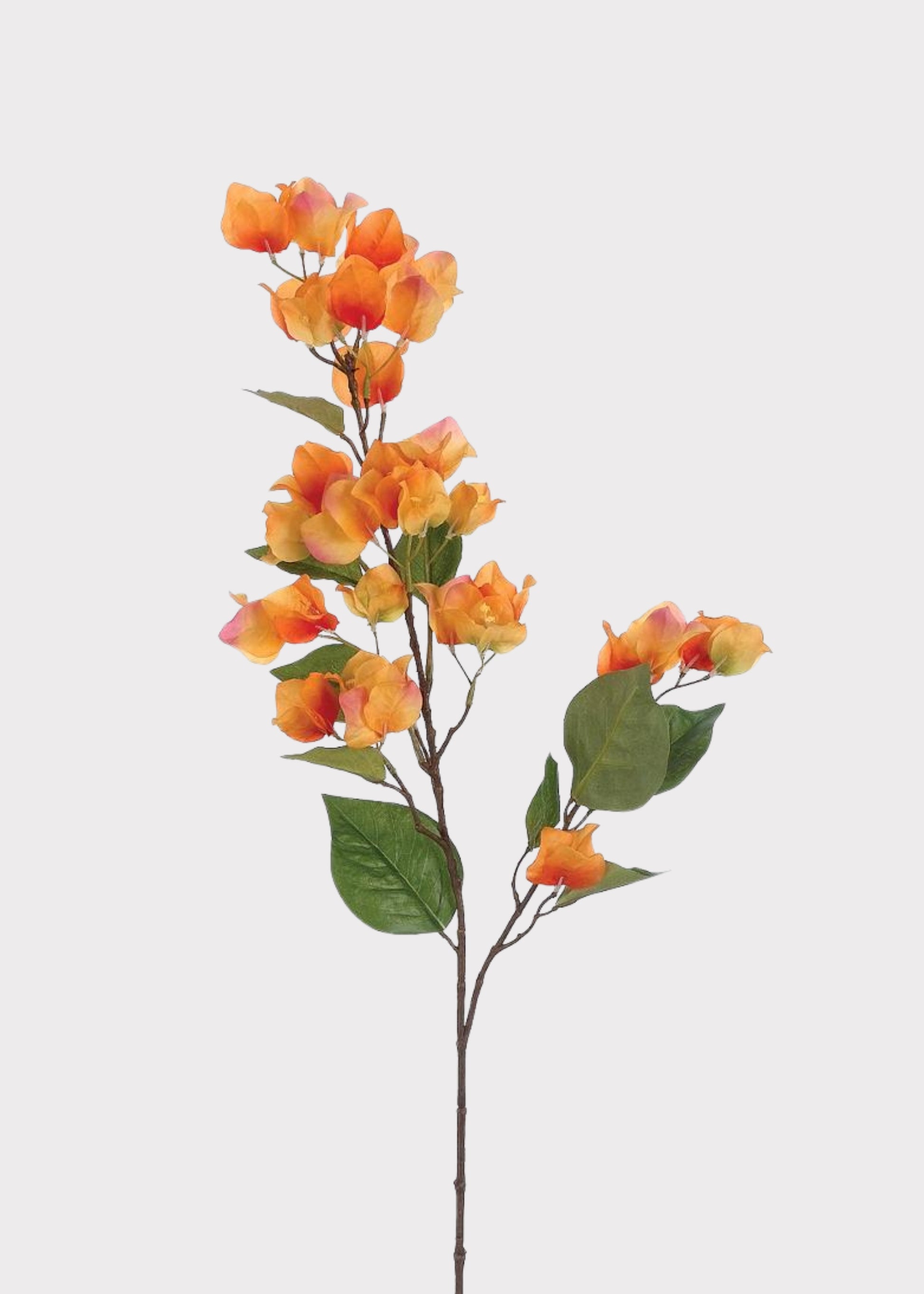 Fake Bougainvillea Flower Branch in Orange and Pink