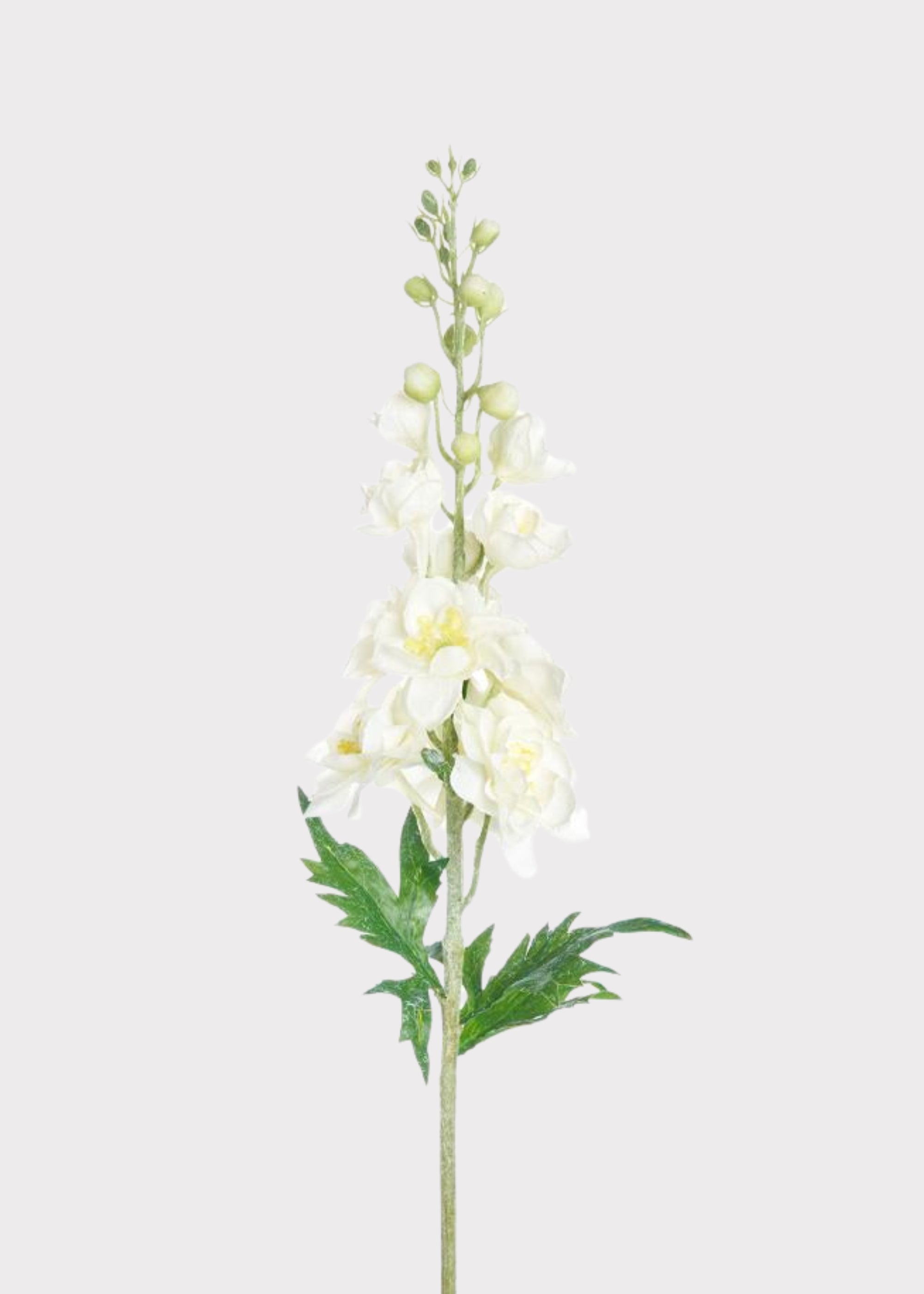 Delphinium Stem in White | Artificial Real Touch Flowers | Afloral