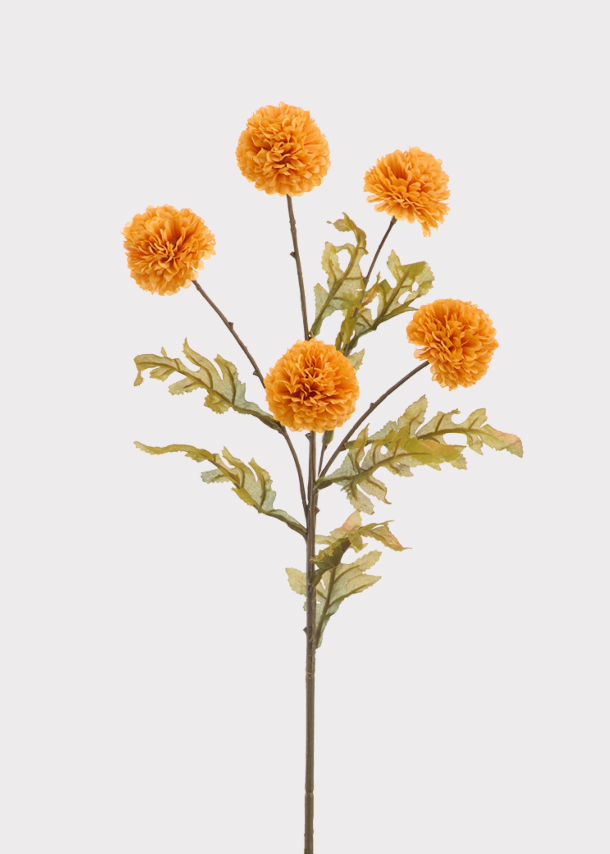 Golden Yellow Artificial Mum Flower Spray
