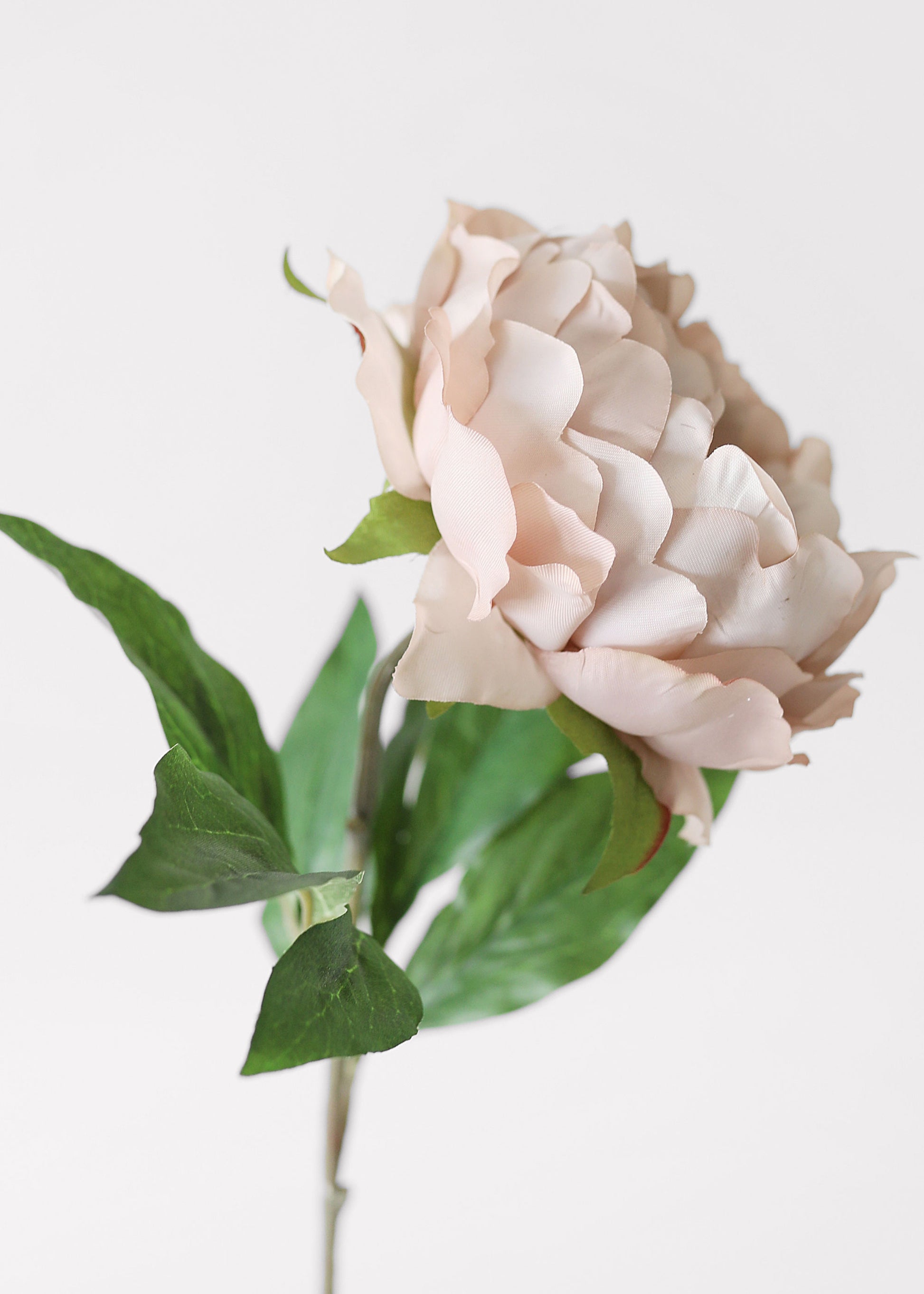 Taupe Mauve Artificial Peony Flower Stem