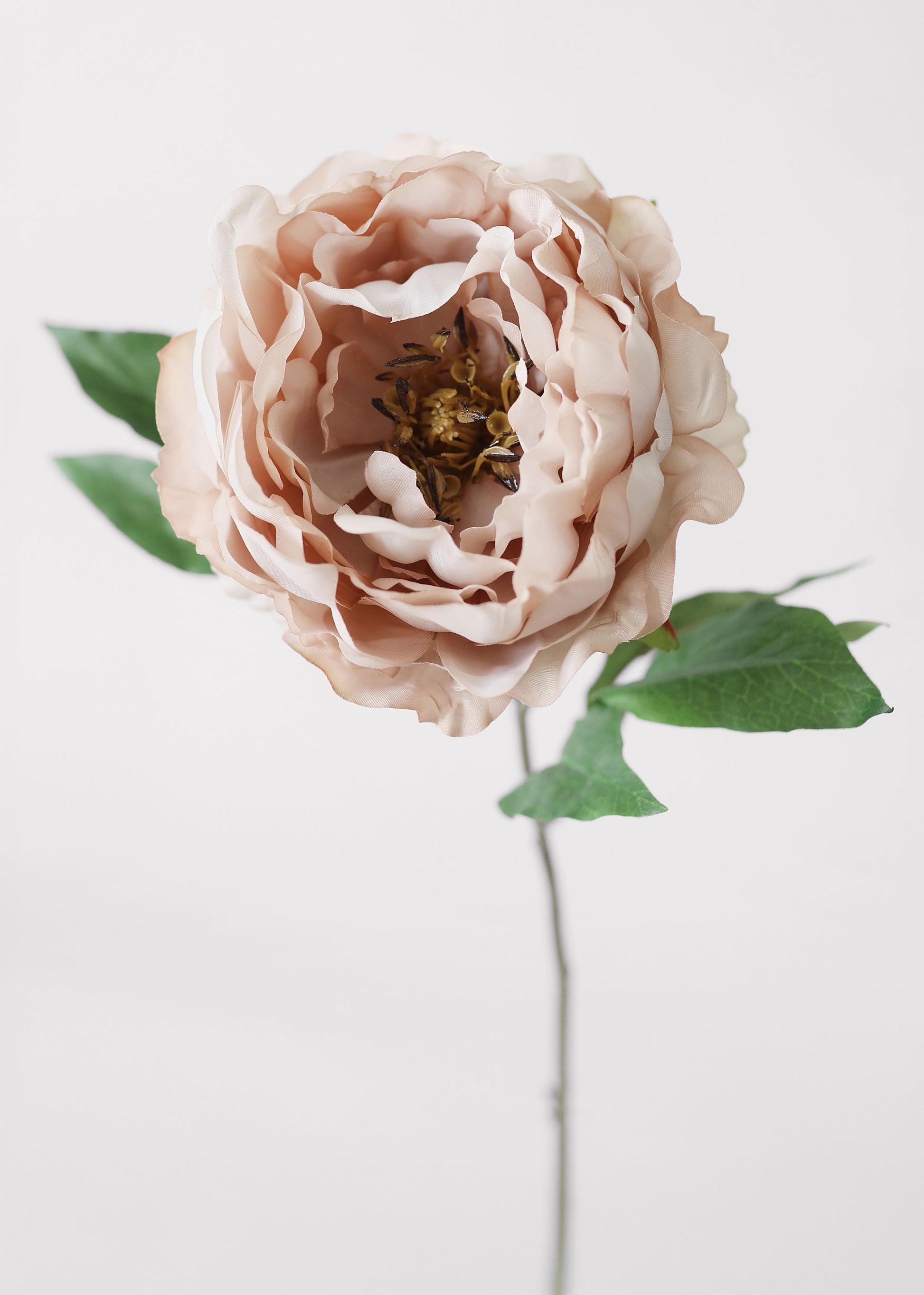 Afloral Luxe Faux Flowers Peony in Taupe Mauve