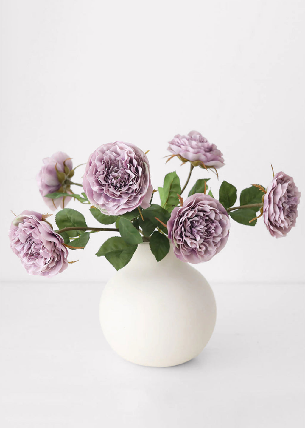 Lavender Artificial Cabbage Roses