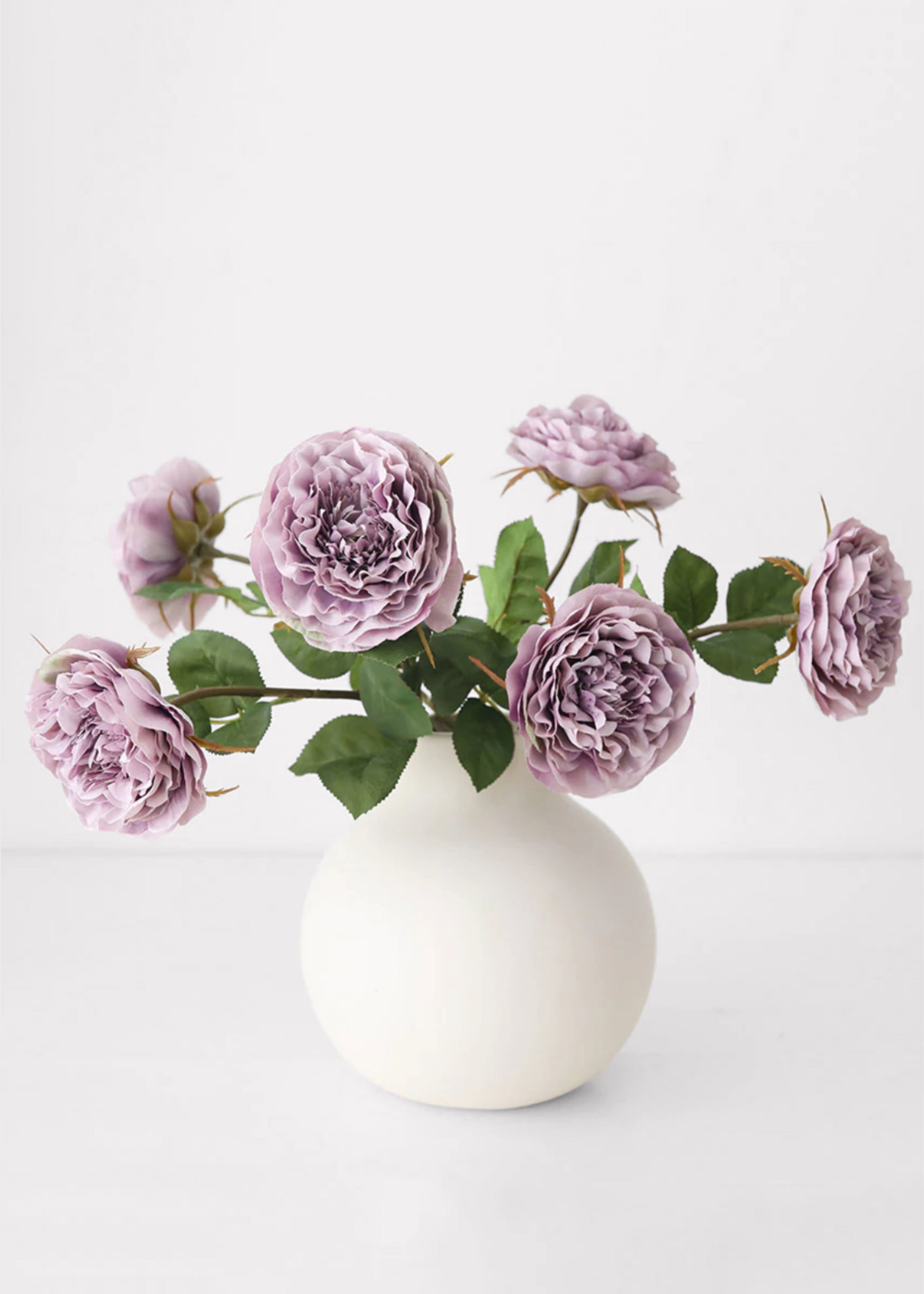 Lavender Artificial Cabbage Roses