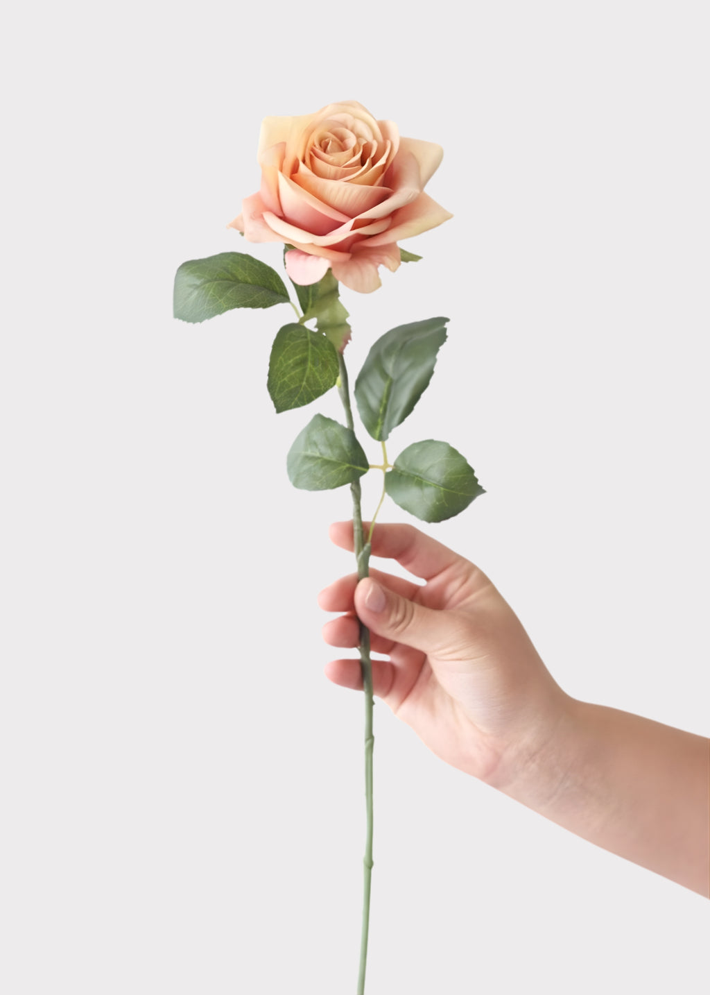 Fake Roses Pink Mauve Artificial Rose Flower Stem